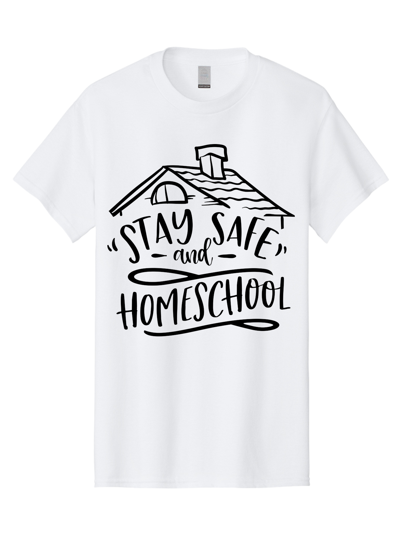 Stay-Safe-And-Homeschool-1 Men'S Graphic Tee, 100% Cotton, Comfortable Casual Summer Wear, Machine Washable, Homeschooling, Online Learning, Stay Safe, Home Education, Virtual Classroom, Homeschool Resources, Education At Home, Aab430 23