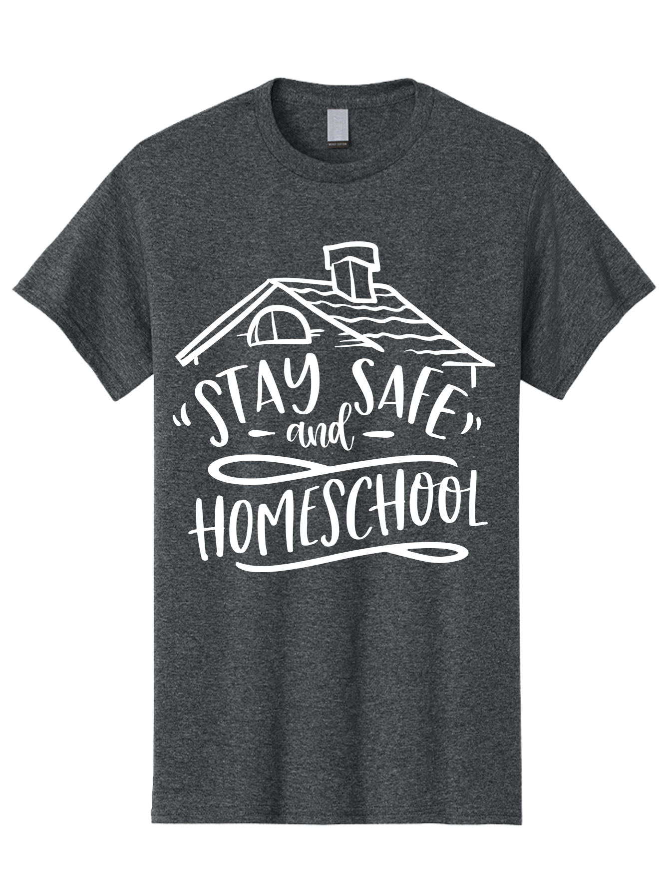 Stay-Safe-And-Homeschool Men'S Graphic Tee, 100% Cotton, Comfortable Casual Summer Wear, Machine Washable, Stay Safe, Homeschool, Online Learning, Home Education, Safe Learning Environment, Homeschooling Resources, Home Schooling Aab431 23