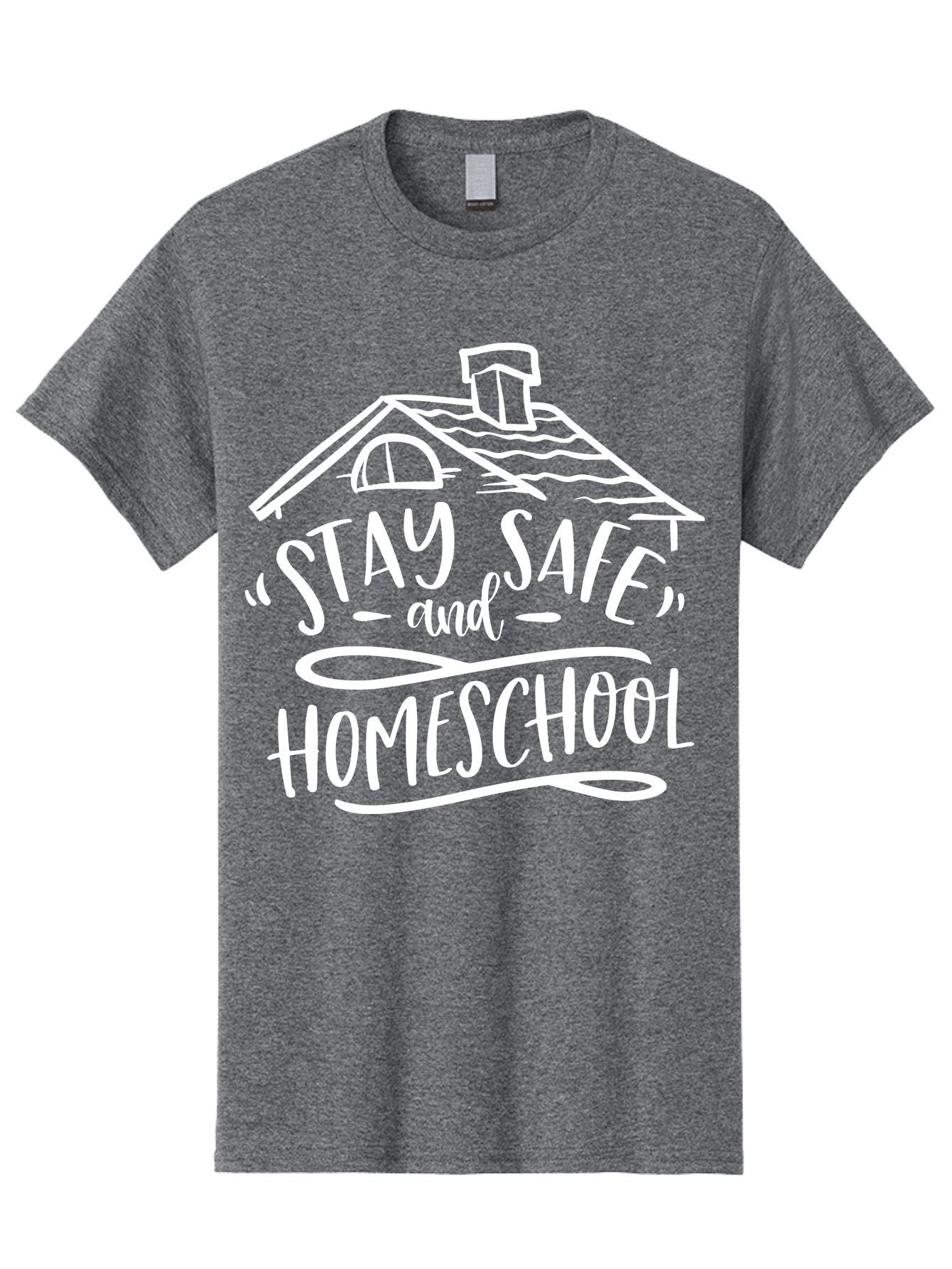 Stay-Safe-And-Homeschool Men'S Graphic Tee, 100% Cotton, Comfortable Casual Summer Wear, Machine Washable, Stay Safe, Homeschool, Online Learning, Home Education, Safe Learning Environment, Homeschooling Resources, Home Schooling Aab431 3