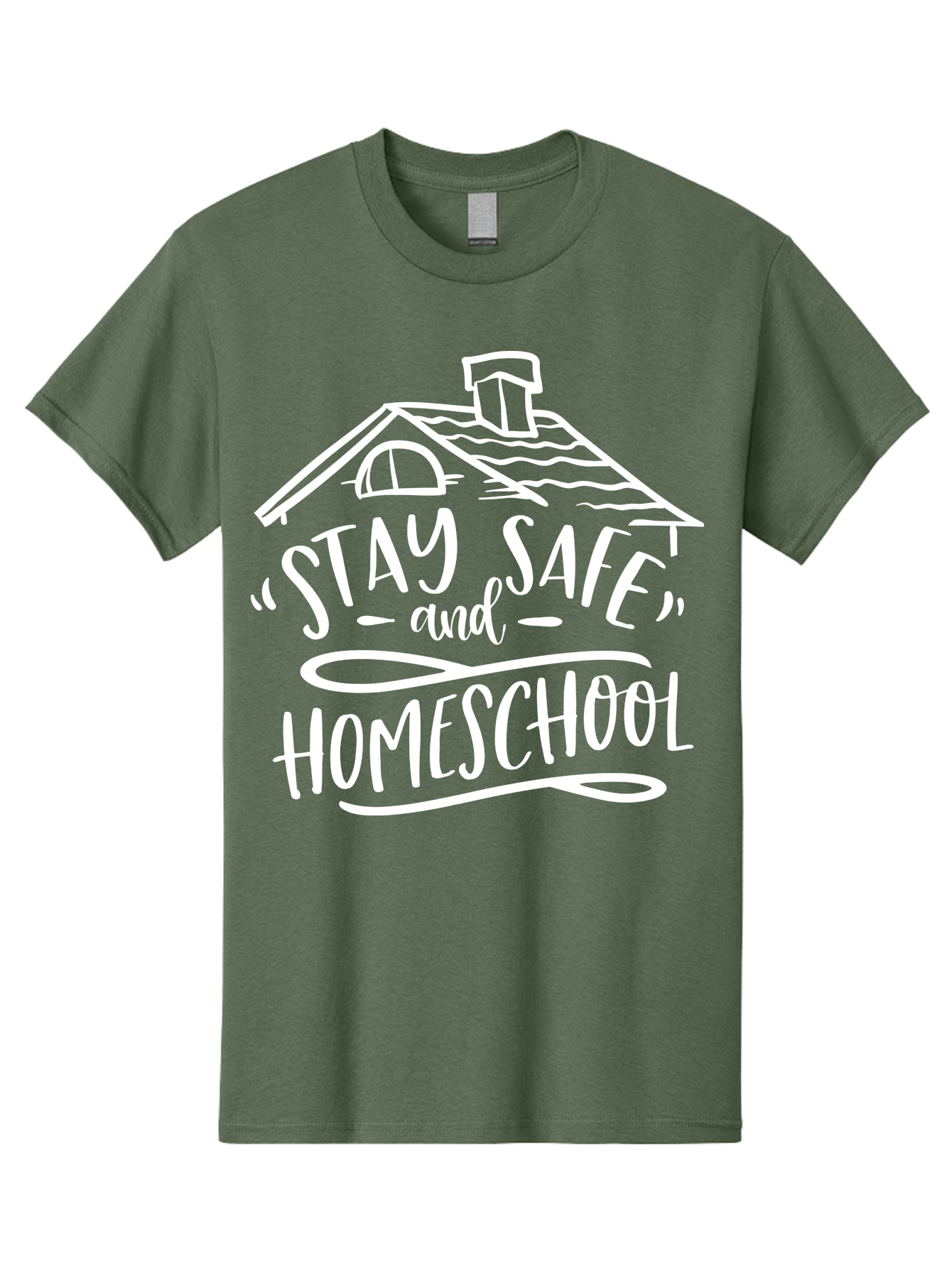 Stay-Safe-And-Homeschool Men'S Graphic Tee, 100% Cotton, Comfortable Casual Summer Wear, Machine Washable, Stay Safe, Homeschool, Online Learning, Home Education, Safe Learning Environment, Homeschooling Resources, Home Schooling Aab431 25