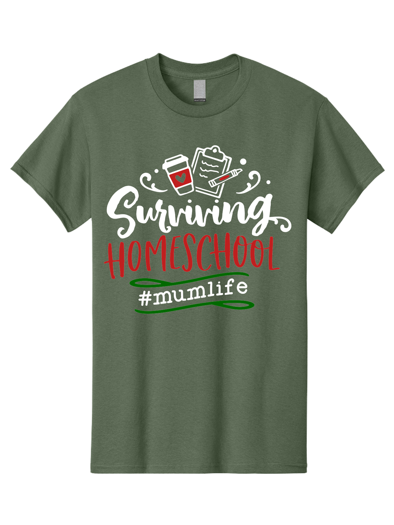 Surviving-Homeschool-4 Men'S Graphic Tee, 100% Cotton, Comfortable Casual Summer Wear, Machine Washable, Homeschooling, Parenting, Motherhood, Coffee Culture, Teaching, Learning, Education, #Mumlife, Mom Life, Homeschool Mom Aab435 13