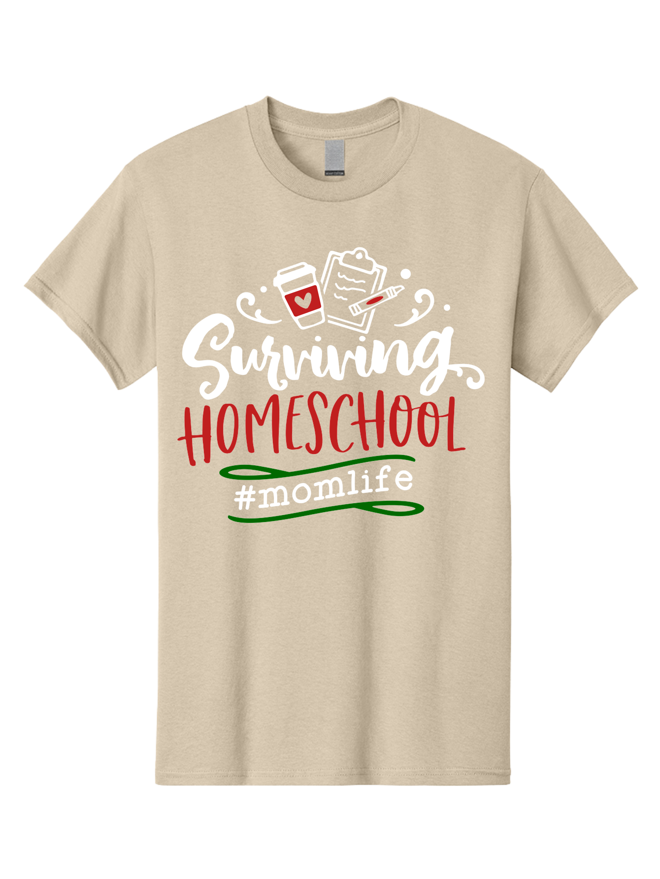 Surviving-Homeschool-6 Men'S Graphic Tee, 100% Cotton, Comfortable Casual Summer Wear, Machine Washable, Homeschooling, Mom Life, Parenting, Education, Teaching, Coffee Culture, Self-Care, Family Bonding, Alternative Education Aab437 17