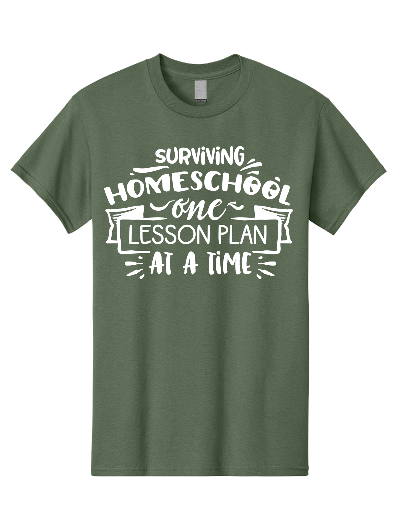 Surviving-Homeschool-7 Men'S Graphic Tee, 100% Cotton, Comfortable Casual Summer Wear, Machine Washable, Homeschool Survival, Homeschooling, Lesson Planning, Education, Teaching, Parenting, Humorous Quote, Inspirational Quote, Teaching Tip Aab438 13