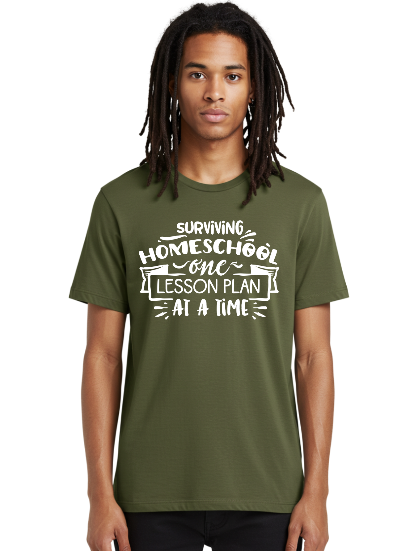 Surviving-Homeschool-7 Men'S Graphic Tee, 100% Cotton, Comfortable Casual Summer Wear, Machine Washable, Homeschool Survival, Homeschooling, Lesson Planning, Education, Teaching, Parenting, Humorous Quote, Inspirational Quote, Teaching Tip Aab438 14