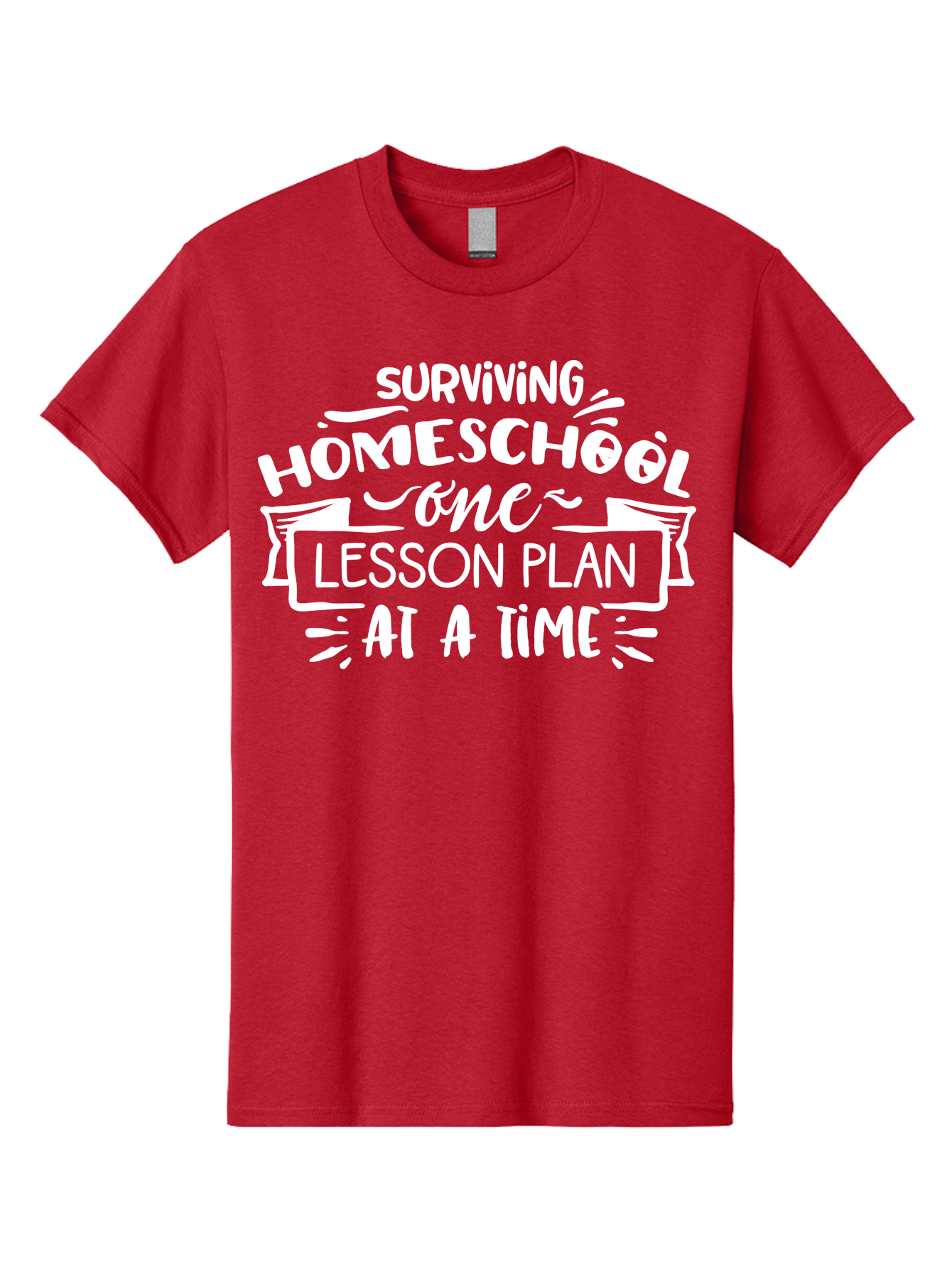 Surviving-Homeschool-7 Men'S Graphic Tee, 100% Cotton, Comfortable Casual Summer Wear, Machine Washable, Homeschool Survival, Homeschooling, Lesson Planning, Education, Teaching, Parenting, Humorous Quote, Inspirational Quote, Teaching Tip Aab438 15