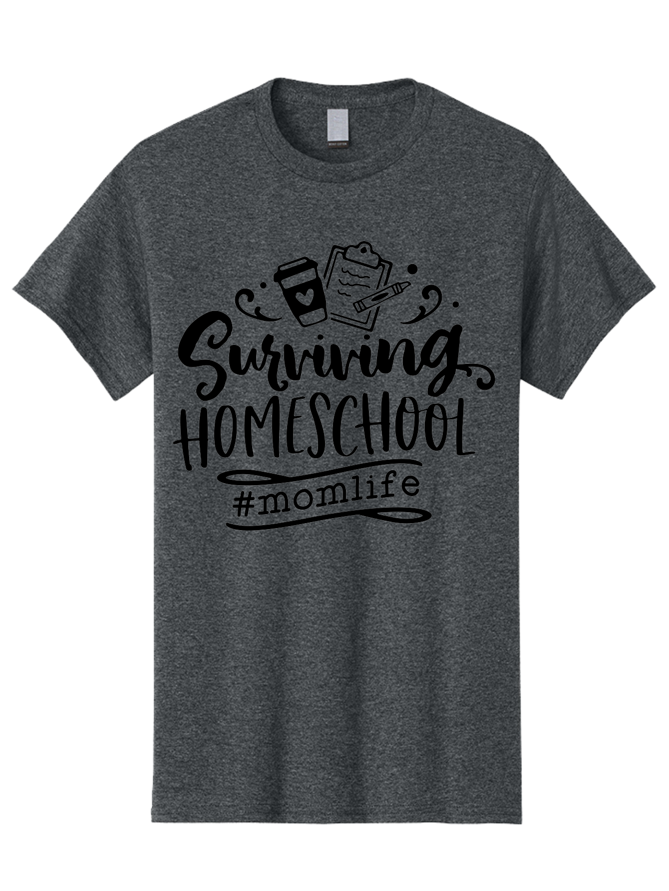 Surviving-Homeschool Men'S Graphic Tee, 100% Cotton, Comfortable Casual Summer Wear, Machine Washable, Homeschooling, Mom Life, Parenting, Education, Coffee Culture, Momlife, Modern Parenting, Family Life, Homeschool Mom Aab441 13