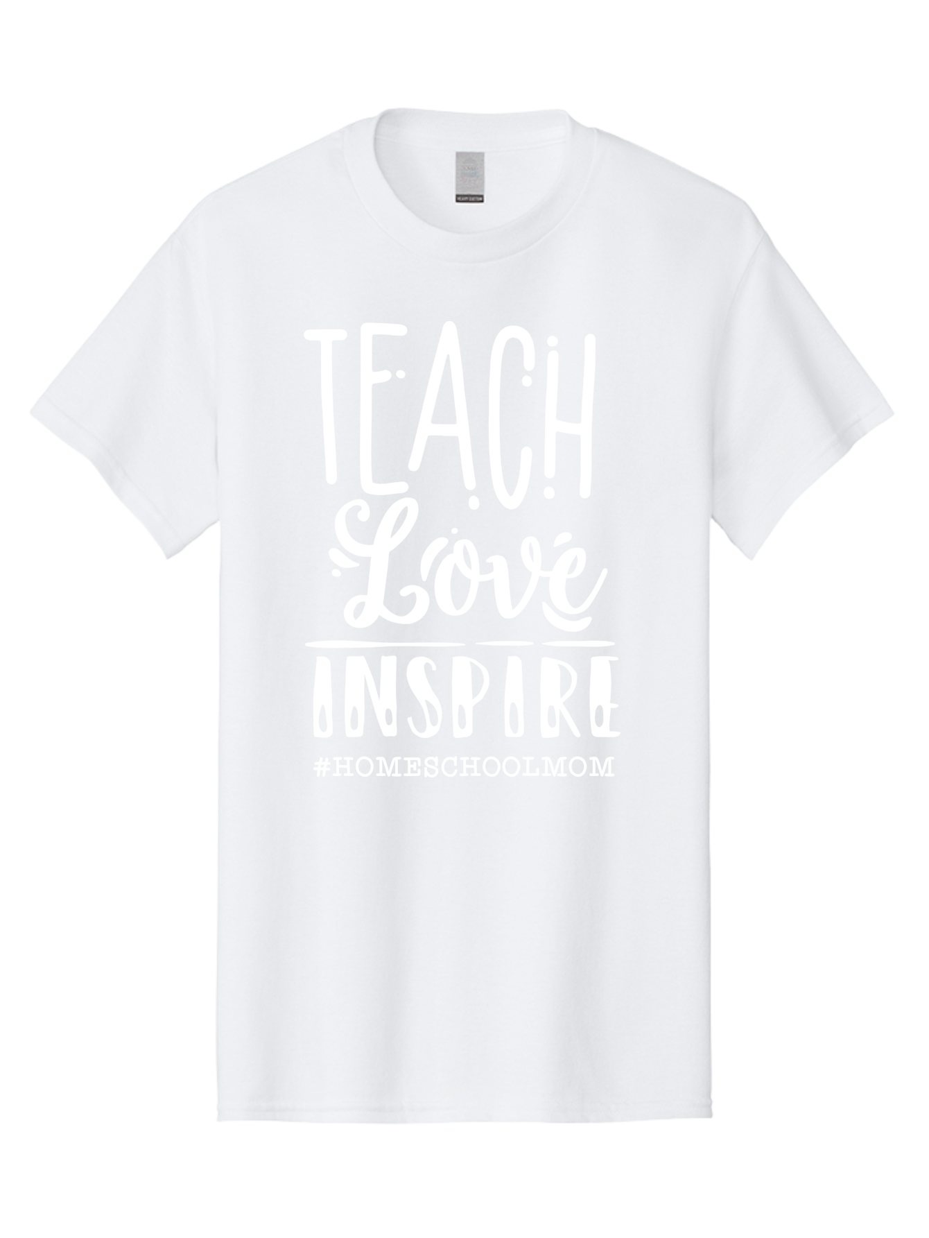 Teach-Love-Inspire-2 Men'S Graphic Tee, 100% Cotton, Comfortable Casual Summer Wear, Machine Washable, Homeschool Mom, Inspirational Quote, Teaching With Love, Homeschooling Inspiration, Motivational Phrase, Teaching Inspiration, Aab443 1