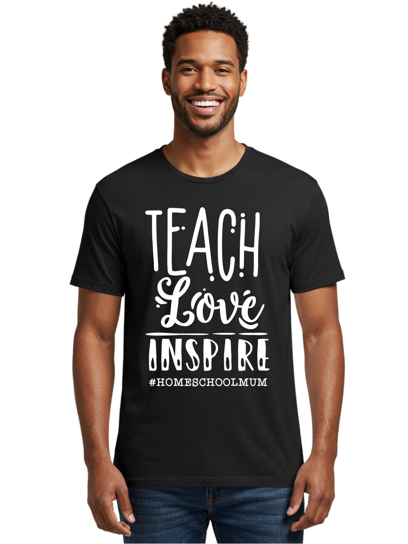 Teach-Love-Inspire Men'S Graphic Tee, 100% Cotton, Comfortable Casual Summer Wear, Machine Washable, Inspirational Quote, Teaching With Love, Homeschooling Mom, Educational Motivation, Teaching Inspiration, Loving Teacher, Homeschool Mum, Aab445 10