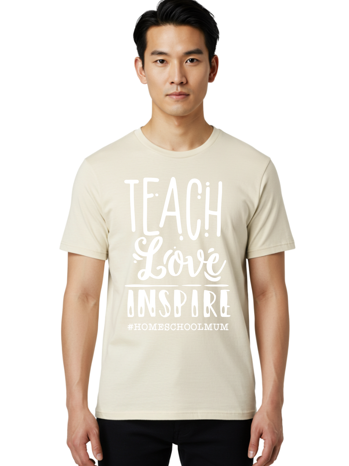Teach-Love-Inspire Men'S Graphic Tee, 100% Cotton, Comfortable Casual Summer Wear, Machine Washable, Inspirational Quote, Teaching With Love, Homeschooling Mom, Educational Motivation, Teaching Inspiration, Loving Teacher, Homeschool Mum, Aab445 28