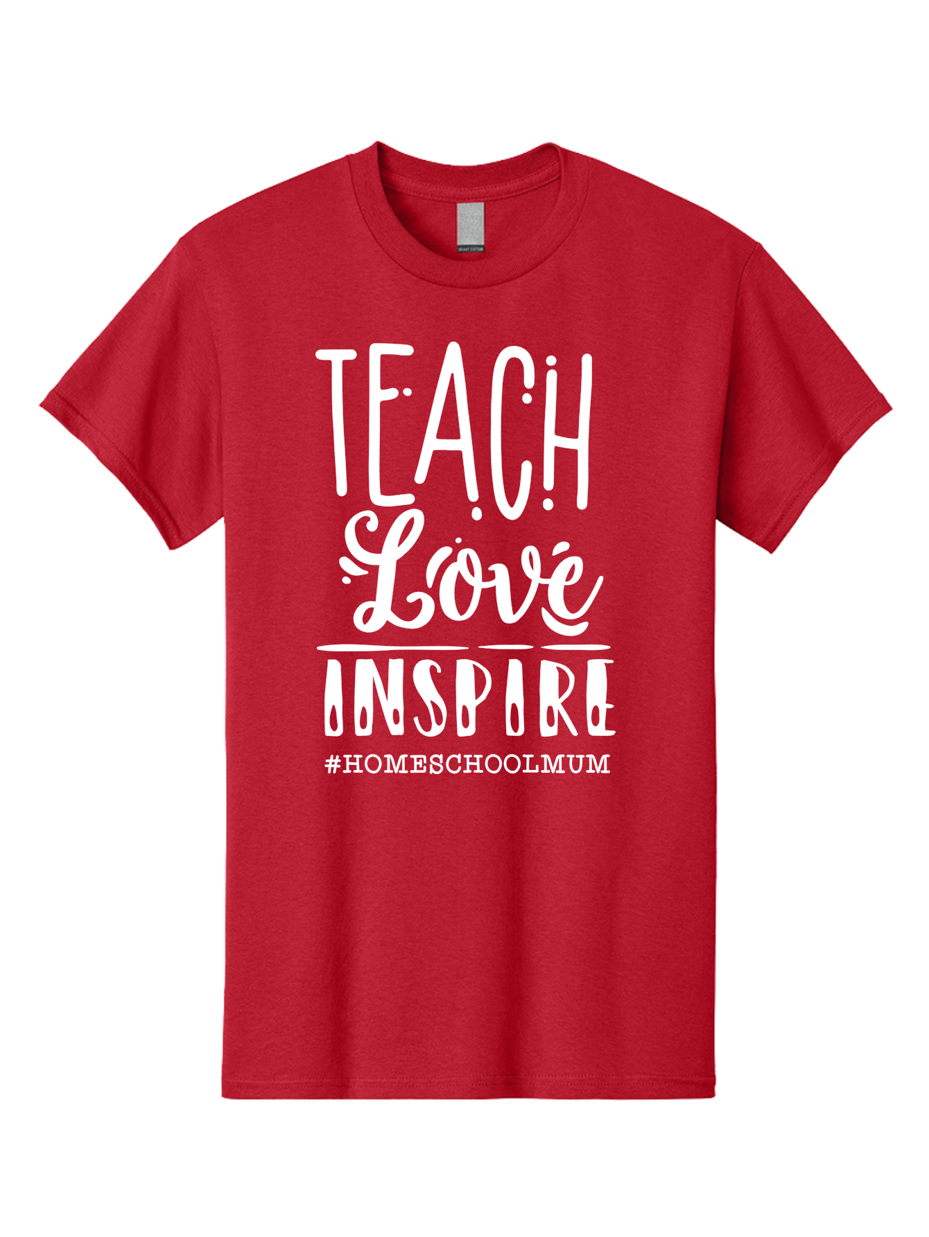 Teach-Love-Inspire Men'S Graphic Tee, 100% Cotton, Comfortable Casual Summer Wear, Machine Washable, Inspirational Quote, Teaching With Love, Homeschooling Mom, Educational Motivation, Teaching Inspiration, Loving Teacher, Homeschool Mum, Aab445 25