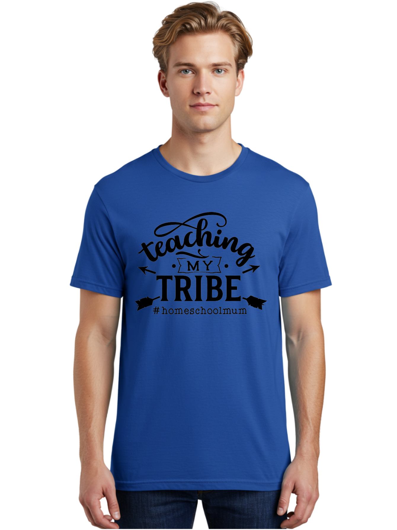 Teaching-My-Tribe-1 Men'S Graphic Tee, 100% Cotton, Comfortable Casual Summer Wear, Machine Washable, Homeschooling Mom, Teaching With Love, Homeschooling Community, Proud Parent, Education At Home, Teaching Tribe Aab446 10