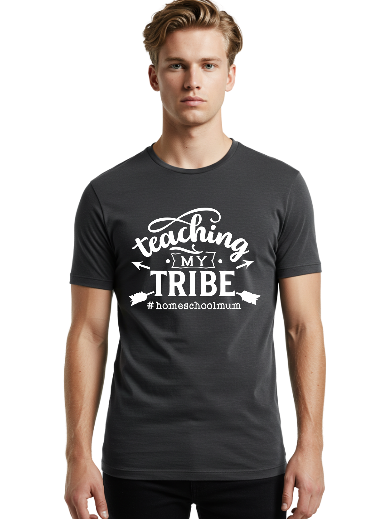 Teaching-My-Tribe Men'S Graphic Tee, 100% Cotton, Comfortable Casual Summer Wear, Machine Washable, Homeschool Mom, Teaching My Tribe, Homeschooling, Parenting, Education, Learning At Home, Family Bonding, #Homeschoolmum Aab449 12