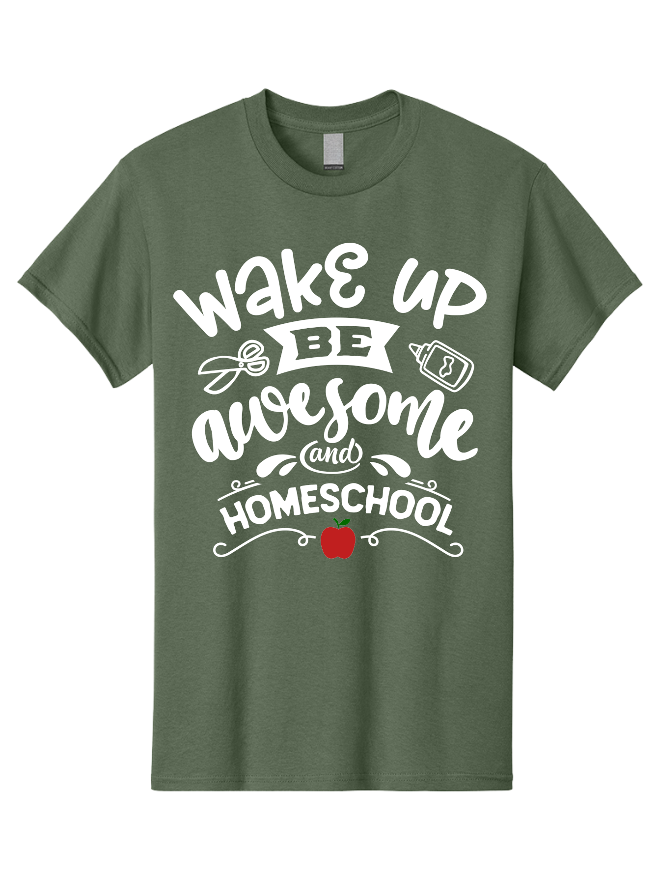 Wake-Up-Be-Awesome-And-Homeschool-1 Men'S Graphic Tee, 100% Cotton, Comfortable Casual Summer Wear, Machine Washable, Homeschool Inspiration, Motivational Quote, Morning Motivation, Educational Quote, Homeschooling, Learning At Home, Aab452 29