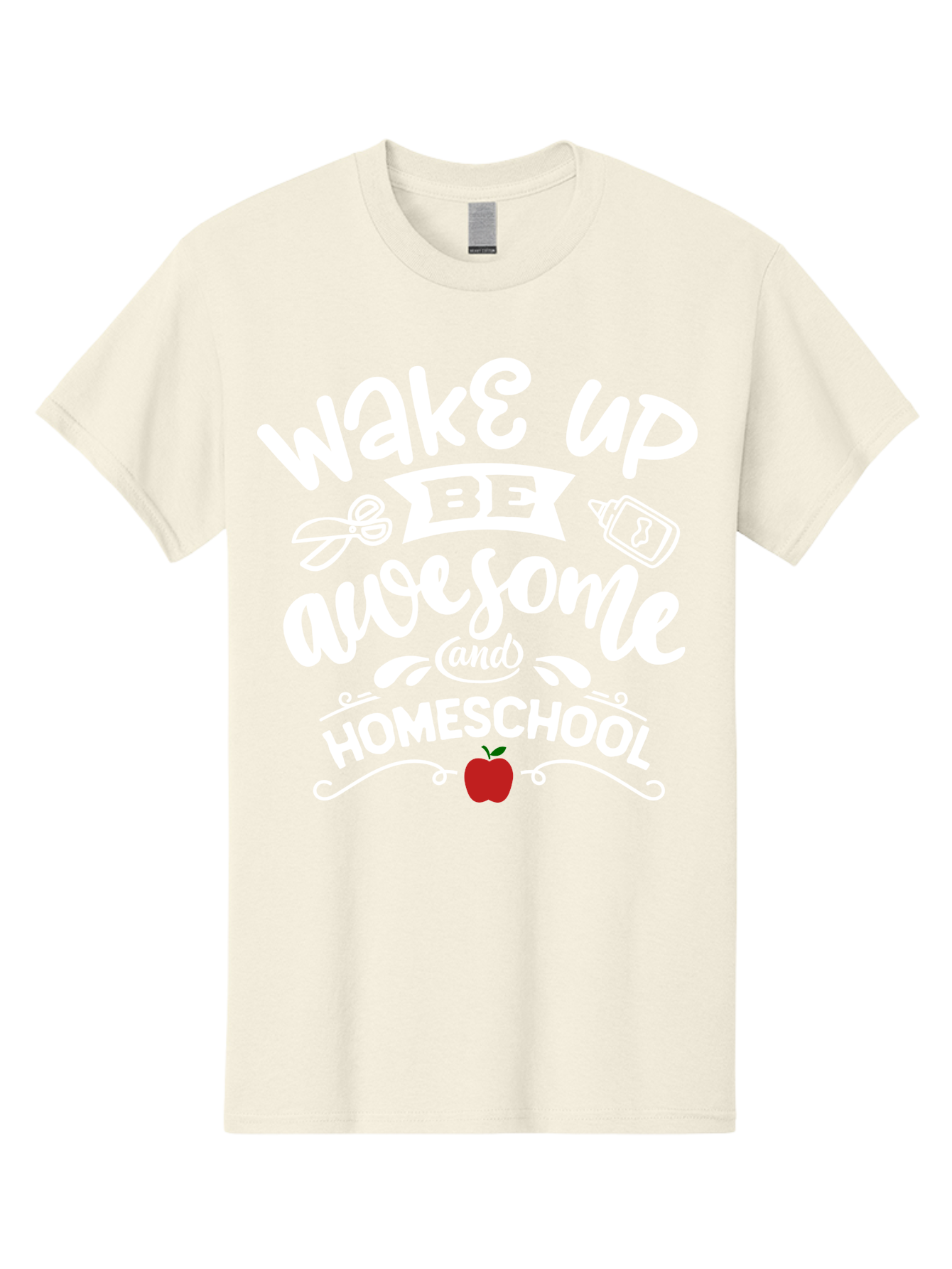 Wake-Up-Be-Awesome-And-Homeschool-1 Men'S Graphic Tee, 100% Cotton, Comfortable Casual Summer Wear, Machine Washable, Homeschool Inspiration, Motivational Quote, Morning Motivation, Educational Quote, Homeschooling, Learning At Home, Aab452 11