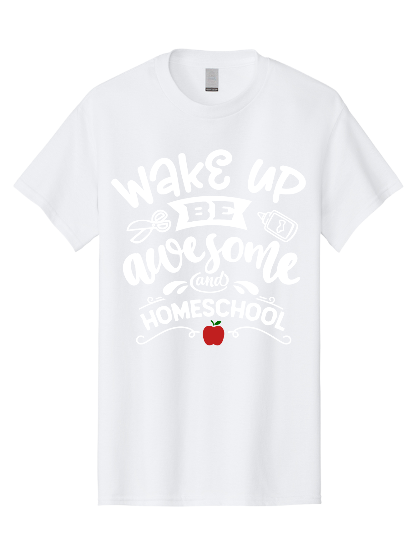 Wake-Up-Be-Awesome-And-Homeschool-1 Men'S Graphic Tee, 100% Cotton, Comfortable Casual Summer Wear, Machine Washable, Homeschool Inspiration, Motivational Quote, Morning Motivation, Educational Quote, Homeschooling, Learning At Home, Aab452 15