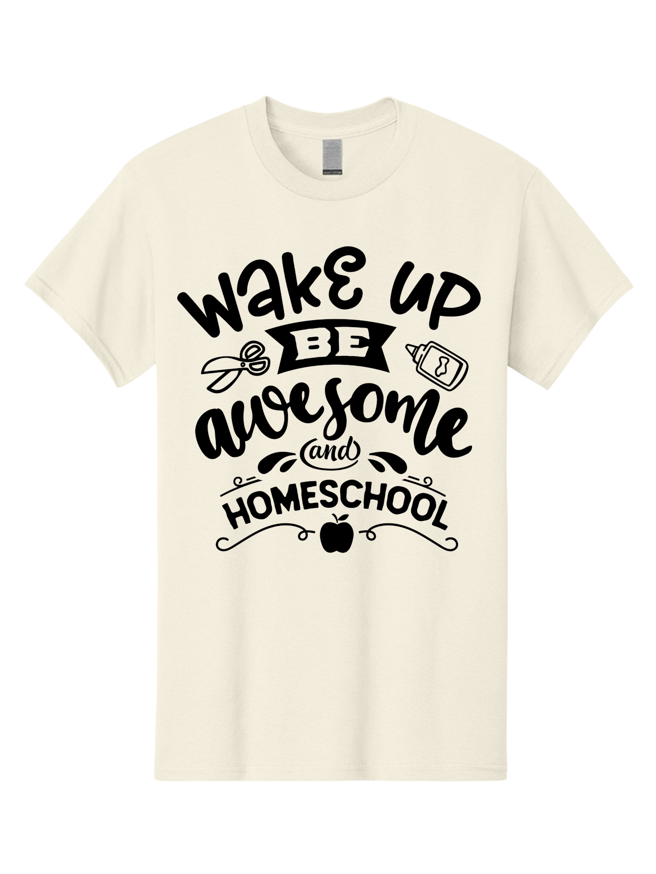 Wake-Up-Be-Awesome-And-Homeschool-3 Men'S Graphic Tee, 100% Cotton, Comfortable Casual Summer Wear, Machine Washable, Homeschool Inspiration, Motivational Quote, Education Encouragement, Morning Motivation, Learning At Home, Homeschooling, Aab454 29