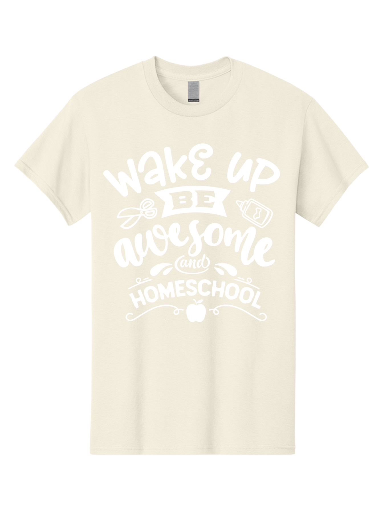 Wake-Up-Be-Awesome-And-Homeschool Men'S Graphic Tee, 100% Cotton, Comfortable Casual Summer Wear, Machine Washable, Homeschool Inspiration, Motivational Quote, Positive Affirmation, Homeschooling, Education, Learning, Apple, School Supplies Aab455 15