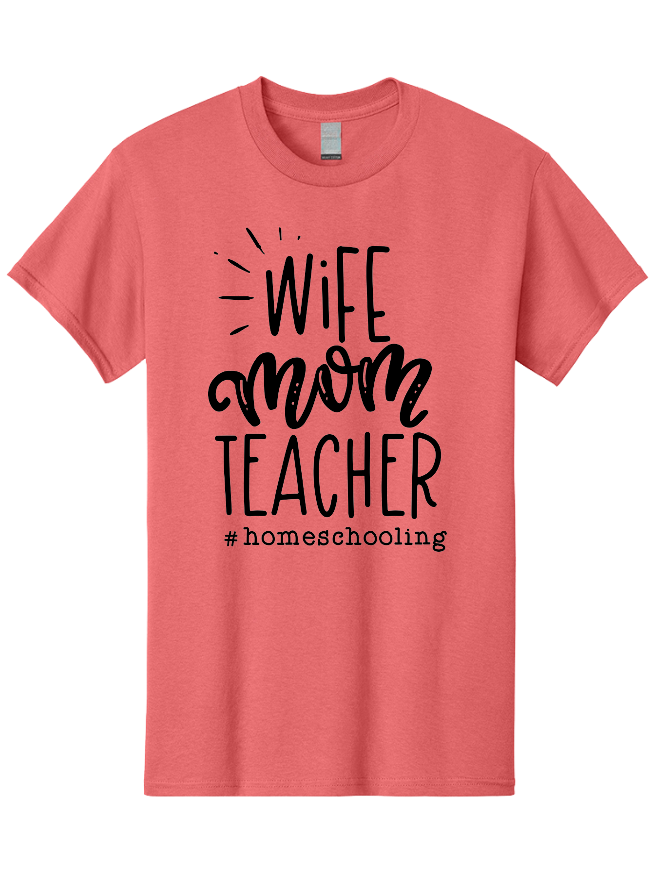 Wife-Mom-Teacher-Homeschooling-1 Men'S Graphic Tee, 100% Cotton, Comfortable Casual Summer Wear, Machine Washable, Homeschooling Mom, Wife And Teacher, Mom Life, Teacher Life, Homeschooling Quotes, Inspirational Quotes, Mom Quotes, Aab456 27