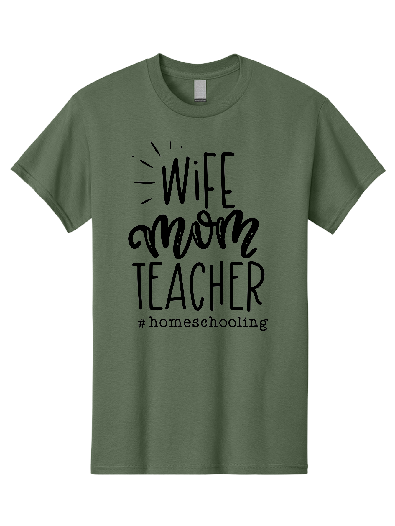 Wife-Mom-Teacher-Homeschooling-1 Men'S Graphic Tee, 100% Cotton, Comfortable Casual Summer Wear, Machine Washable, Homeschooling Mom, Wife And Teacher, Mom Life, Teacher Life, Homeschooling Quotes, Inspirational Quotes, Mom Quotes, Aab456 5