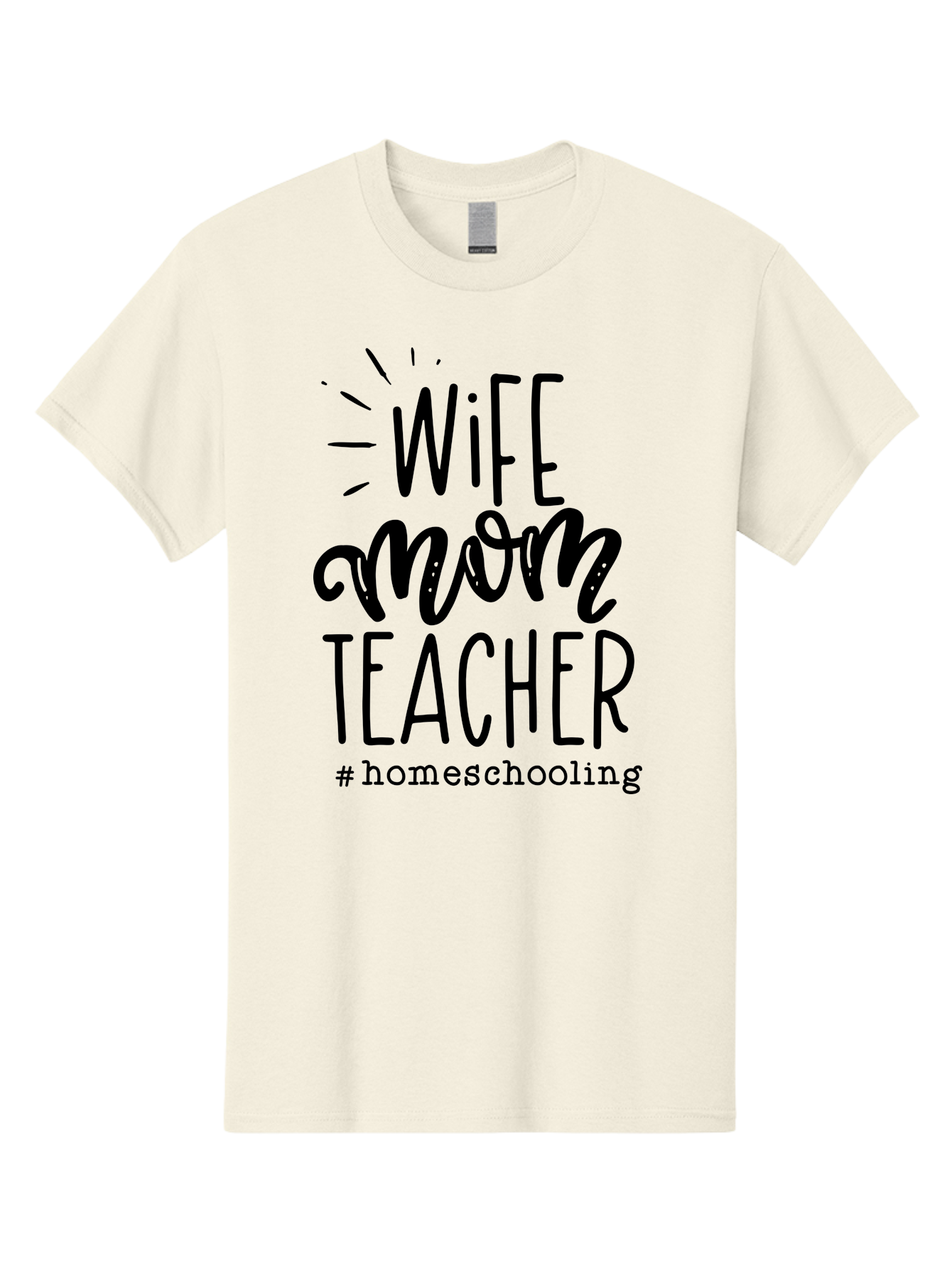 Wife-Mom-Teacher-Homeschooling-1 Men'S Graphic Tee, 100% Cotton, Comfortable Casual Summer Wear, Machine Washable, Homeschooling Mom, Wife And Teacher, Mom Life, Teacher Life, Homeschooling Quotes, Inspirational Quotes, Mom Quotes, Aab456 15