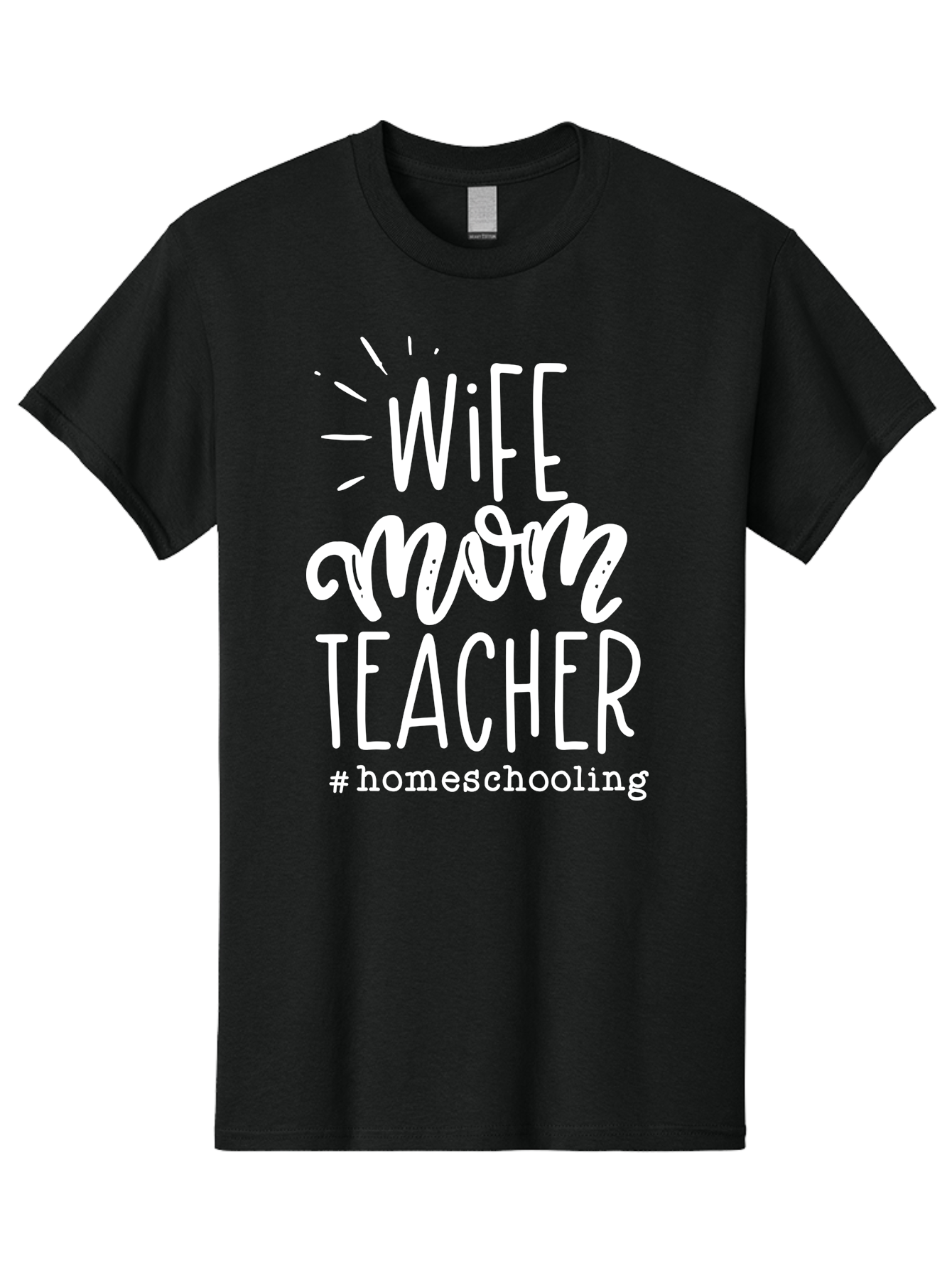 Wife-Mom-Teacher-Homeschooling Men'S Graphic Tee, 100% Cotton, Comfortable Casual Summer Wear, Machine Washable, Homeschooling Mom, Wife And Mother, Teacher Inspiration, Homeschooling Lifestyle, Parenting Goals, Mom Life, Teacher Life Aab457 19