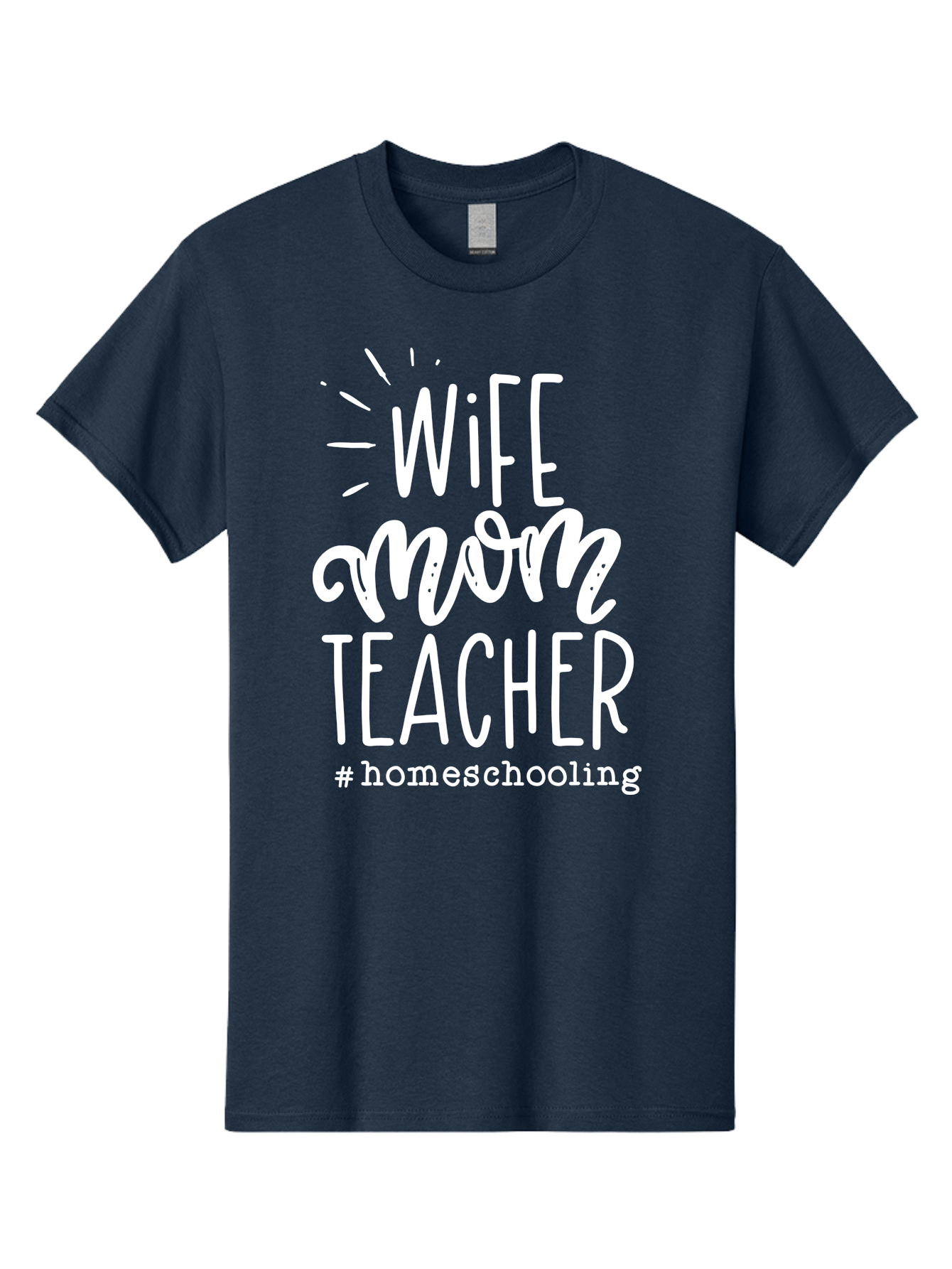 Wife-Mom-Teacher-Homeschooling Men'S Graphic Tee, 100% Cotton, Comfortable Casual Summer Wear, Machine Washable, Homeschooling Mom, Wife And Mother, Teacher Inspiration, Homeschooling Lifestyle, Parenting Goals, Mom Life, Teacher Life Aab457 23
