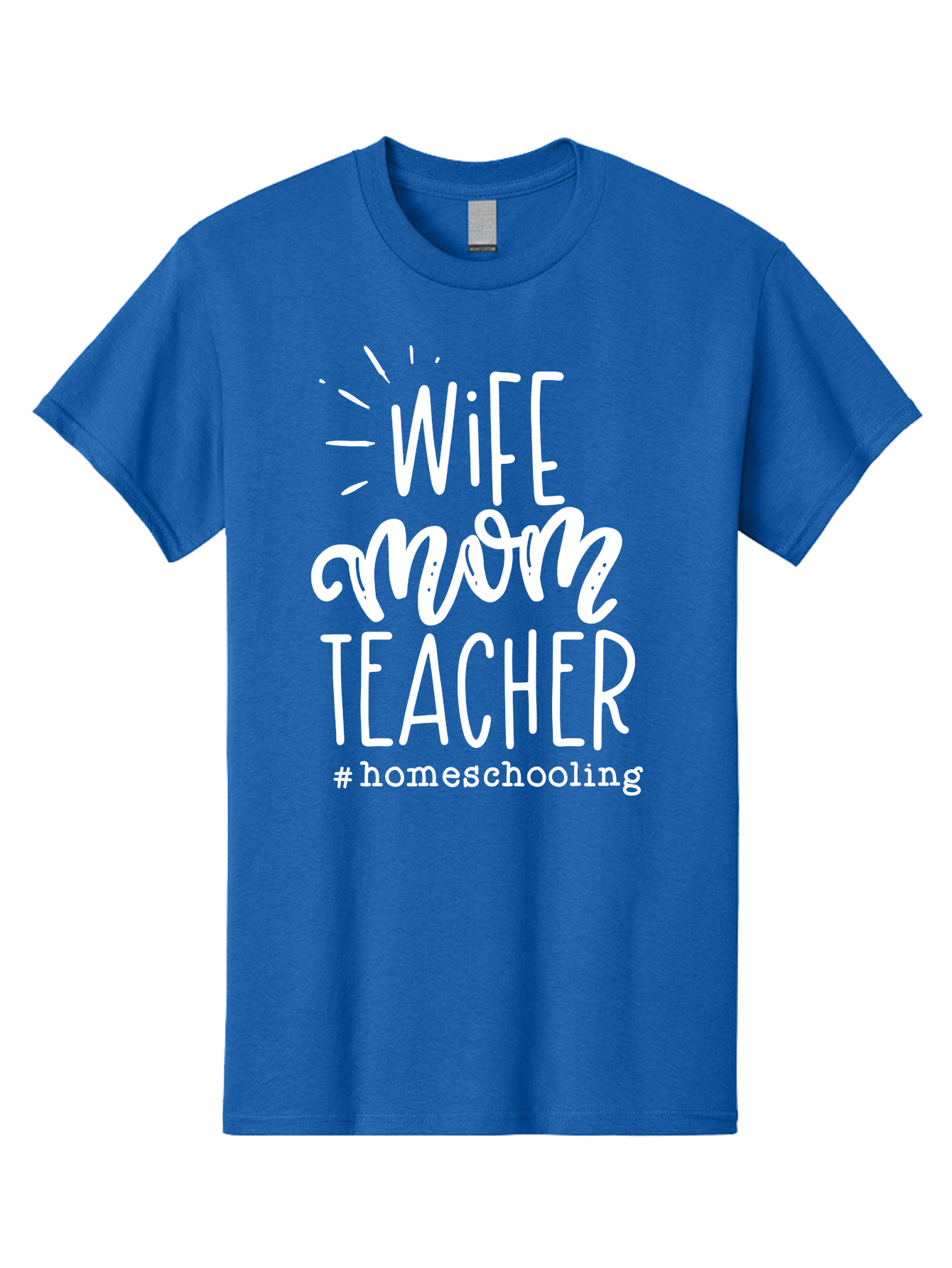 Wife-Mom-Teacher-Homeschooling Men'S Graphic Tee, 100% Cotton, Comfortable Casual Summer Wear, Machine Washable, Homeschooling Mom, Wife And Mother, Teacher Inspiration, Homeschooling Lifestyle, Parenting Goals, Mom Life, Teacher Life Aab457 1