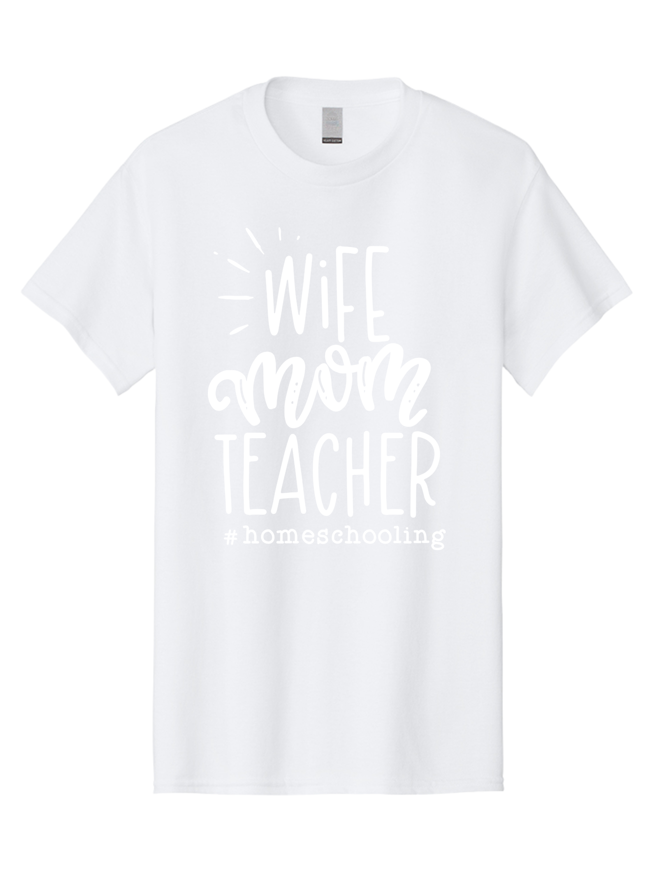 Wife-Mom-Teacher-Homeschooling Men'S Graphic Tee, 100% Cotton, Comfortable Casual Summer Wear, Machine Washable, Homeschooling Mom, Wife And Mother, Teacher Inspiration, Homeschooling Lifestyle, Parenting Goals, Mom Life, Teacher Life Aab457 13