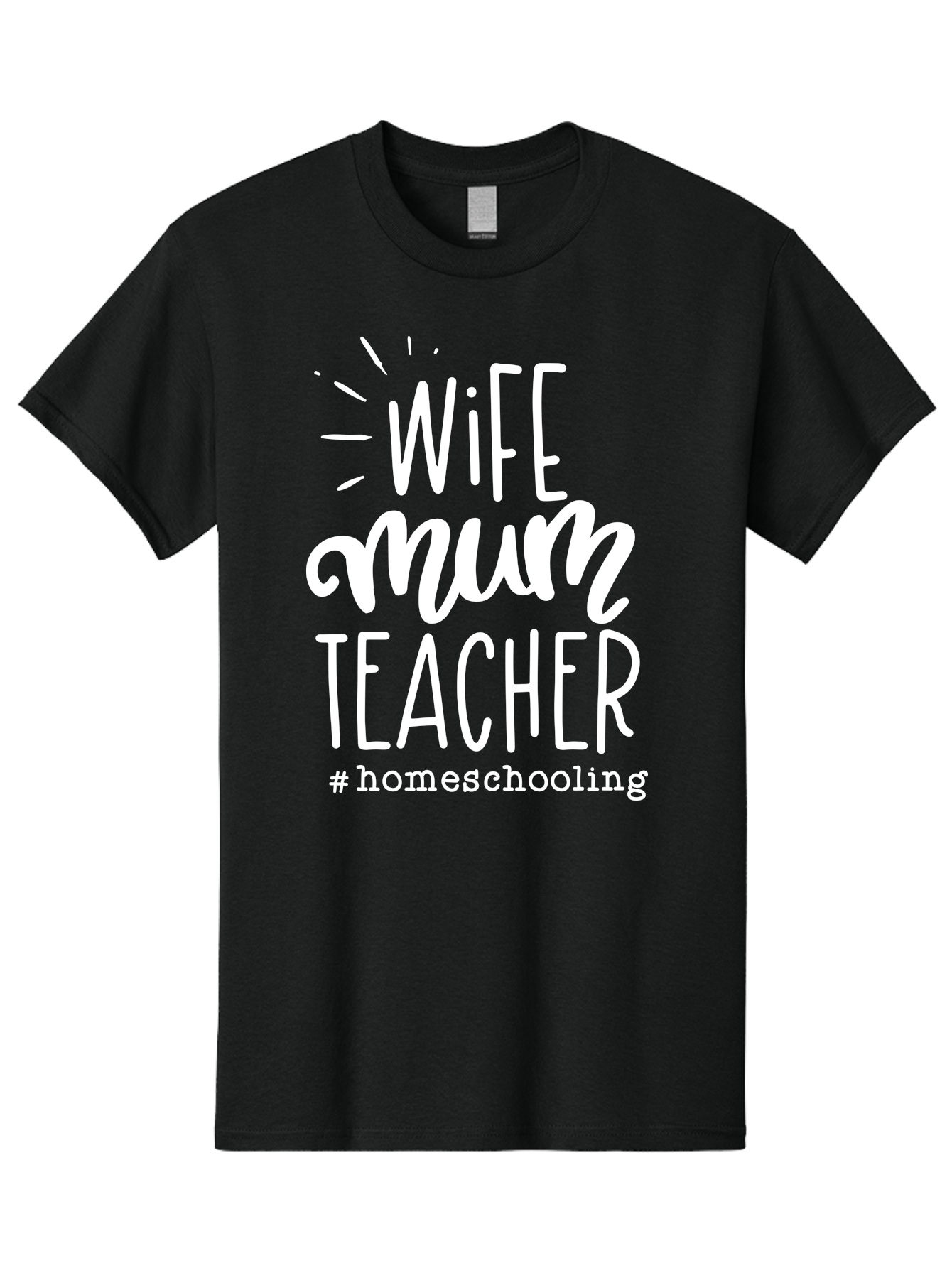 Wife-Mum-Teacher-Homeschooling Men'S Graphic Tee, 100% Cotton, Comfortable Casual Summer Wear, Machine Washable, Wife, Mum, Teacher, Homeschooling, Family Roles, Teaching At Home, Modern Parenting, Family Values Aab458 17
