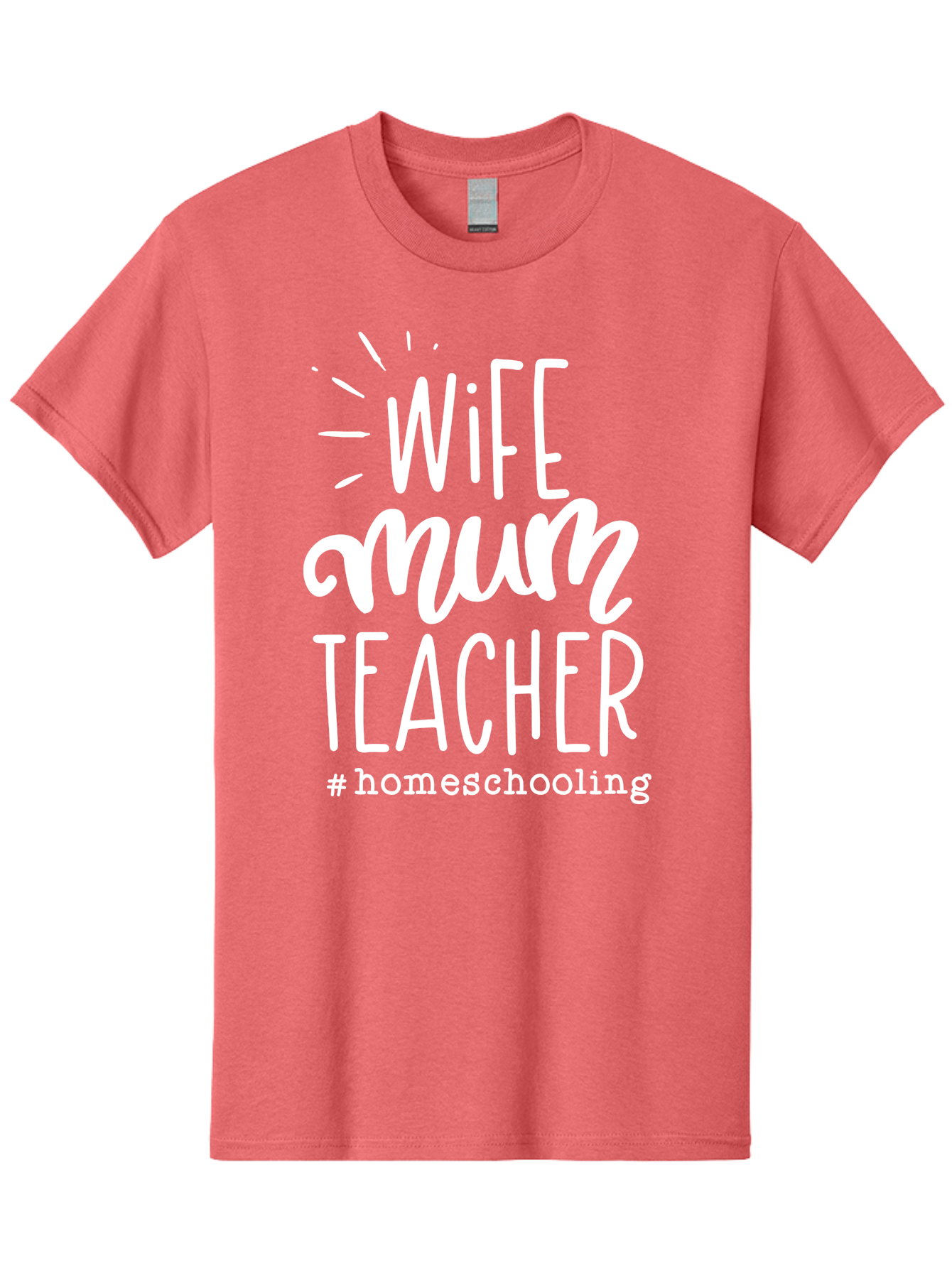 Wife-Mum-Teacher-Homeschooling Men'S Graphic Tee, 100% Cotton, Comfortable Casual Summer Wear, Machine Washable, Wife, Mum, Teacher, Homeschooling, Family Roles, Teaching At Home, Modern Parenting, Family Values Aab458 13