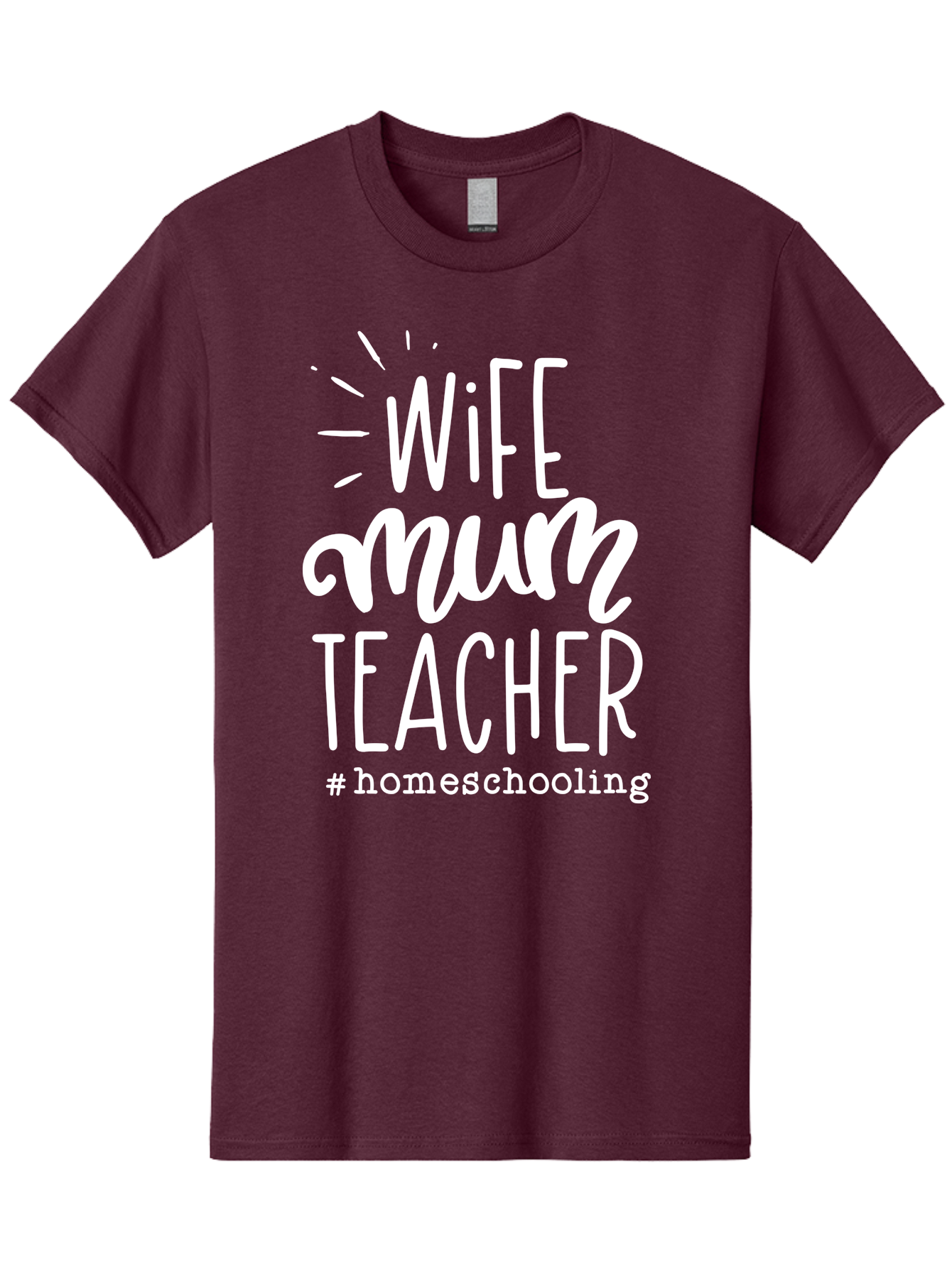 Wife-Mum-Teacher-Homeschooling Men'S Graphic Tee, 100% Cotton, Comfortable Casual Summer Wear, Machine Washable, Wife, Mum, Teacher, Homeschooling, Family Roles, Teaching At Home, Modern Parenting, Family Values Aab458 21