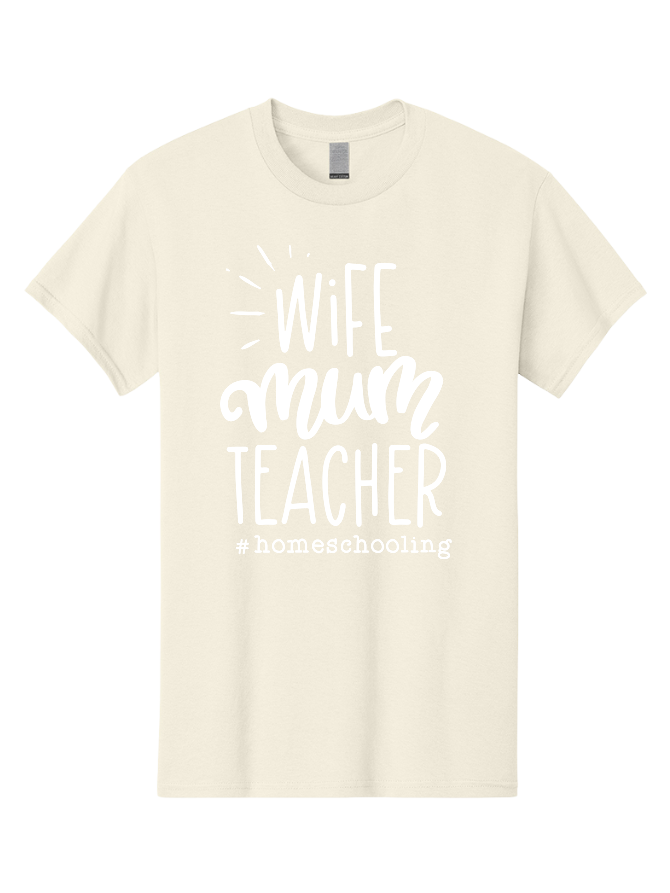 Wife-Mum-Teacher-Homeschooling Men'S Graphic Tee, 100% Cotton, Comfortable Casual Summer Wear, Machine Washable, Wife, Mum, Teacher, Homeschooling, Family Roles, Teaching At Home, Modern Parenting, Family Values Aab458 25