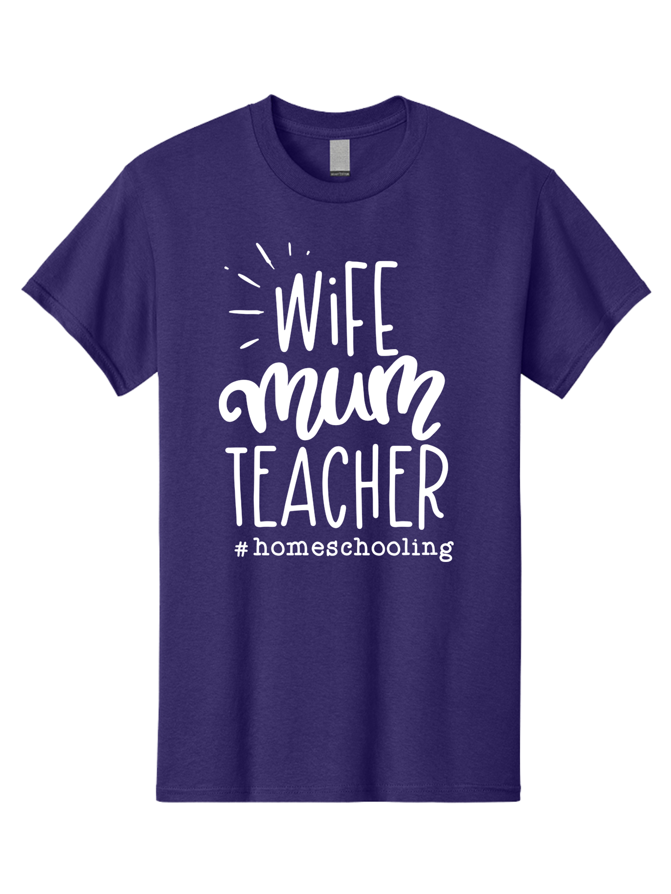 Wife-Mum-Teacher-Homeschooling Men'S Graphic Tee, 100% Cotton, Comfortable Casual Summer Wear, Machine Washable, Wife, Mum, Teacher, Homeschooling, Family Roles, Teaching At Home, Modern Parenting, Family Values Aab458 11