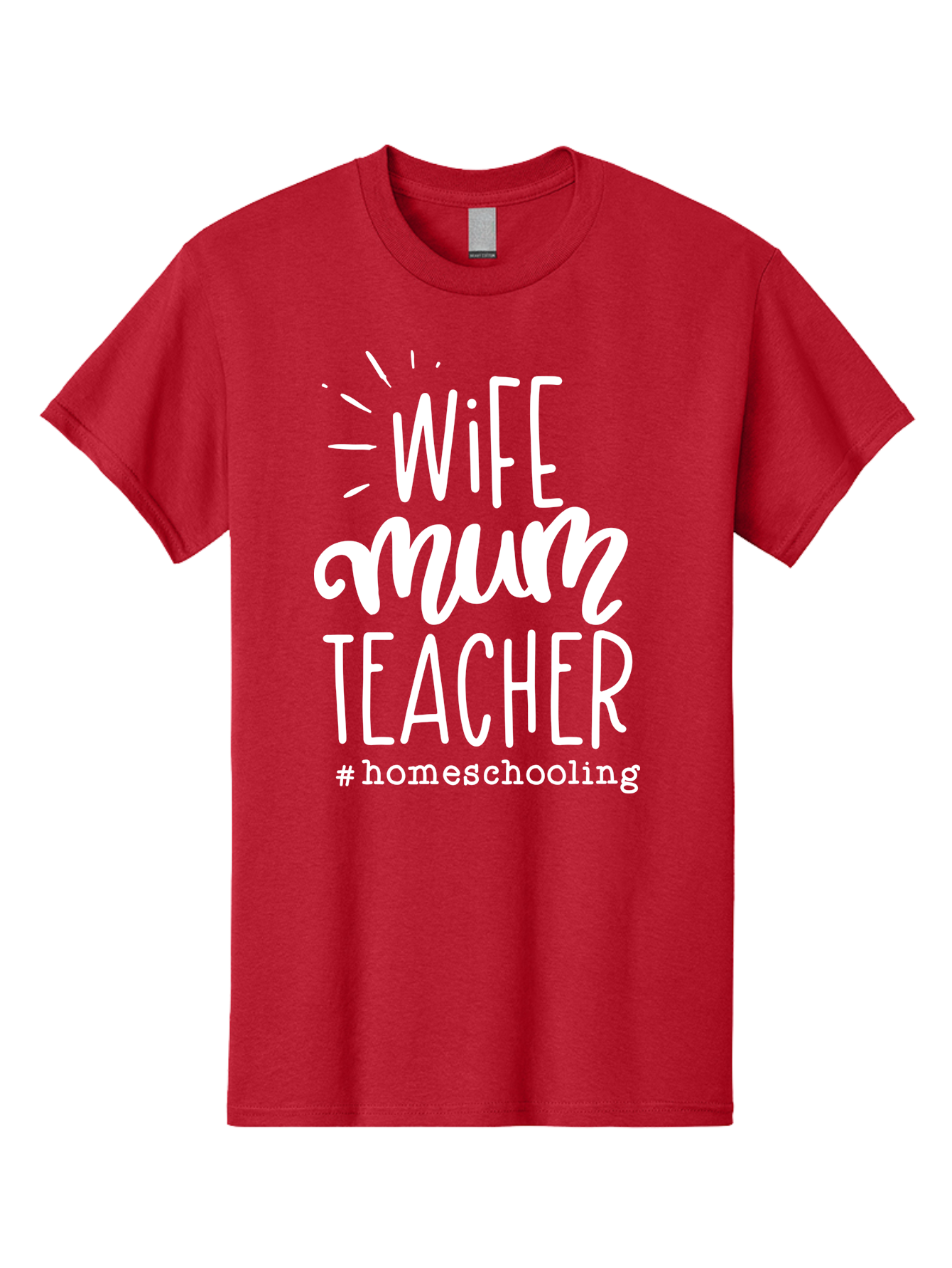 Wife-Mum-Teacher-Homeschooling Men'S Graphic Tee, 100% Cotton, Comfortable Casual Summer Wear, Machine Washable, Wife, Mum, Teacher, Homeschooling, Family Roles, Teaching At Home, Modern Parenting, Family Values Aab458 29