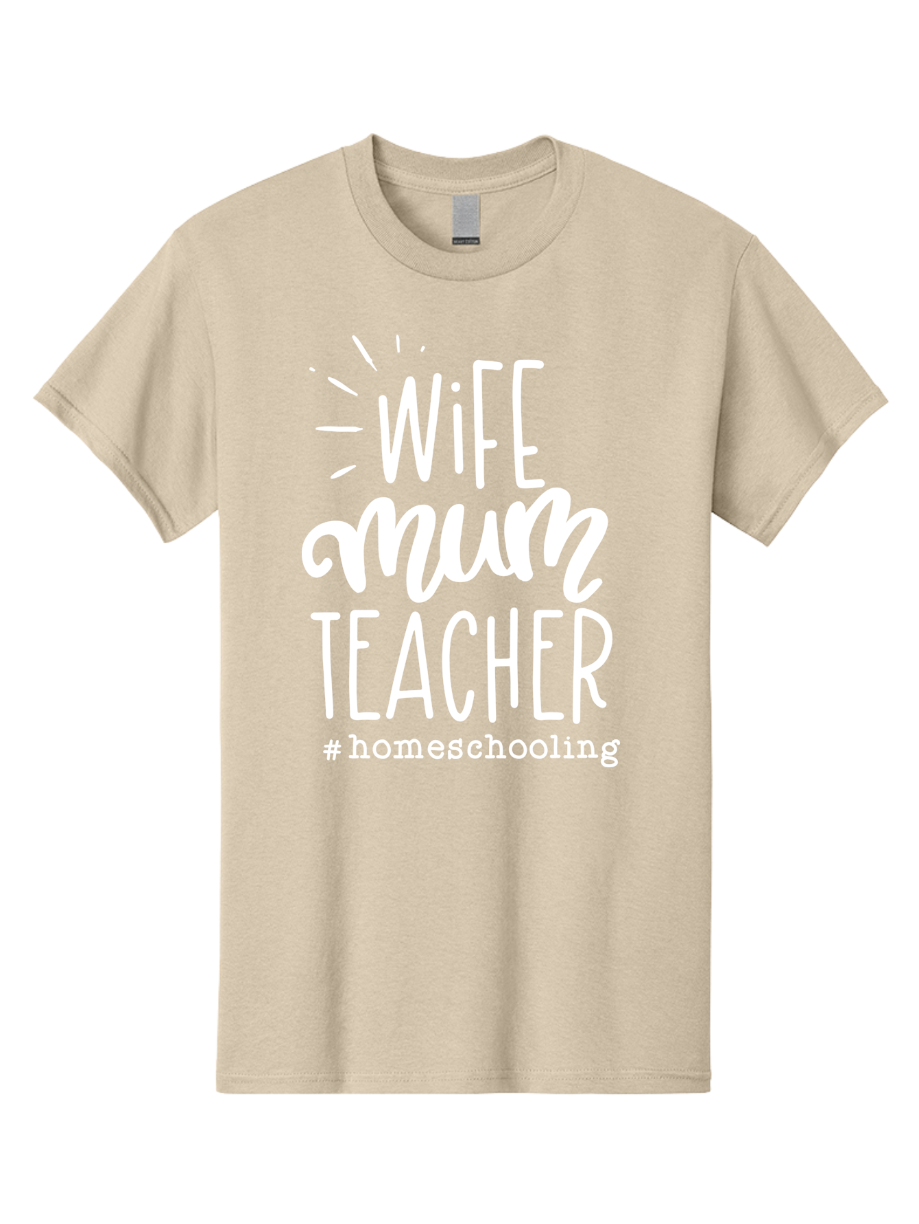 Wife-Mum-Teacher-Homeschooling Men'S Graphic Tee, 100% Cotton, Comfortable Casual Summer Wear, Machine Washable, Wife, Mum, Teacher, Homeschooling, Family Roles, Teaching At Home, Modern Parenting, Family Values Aab458 7