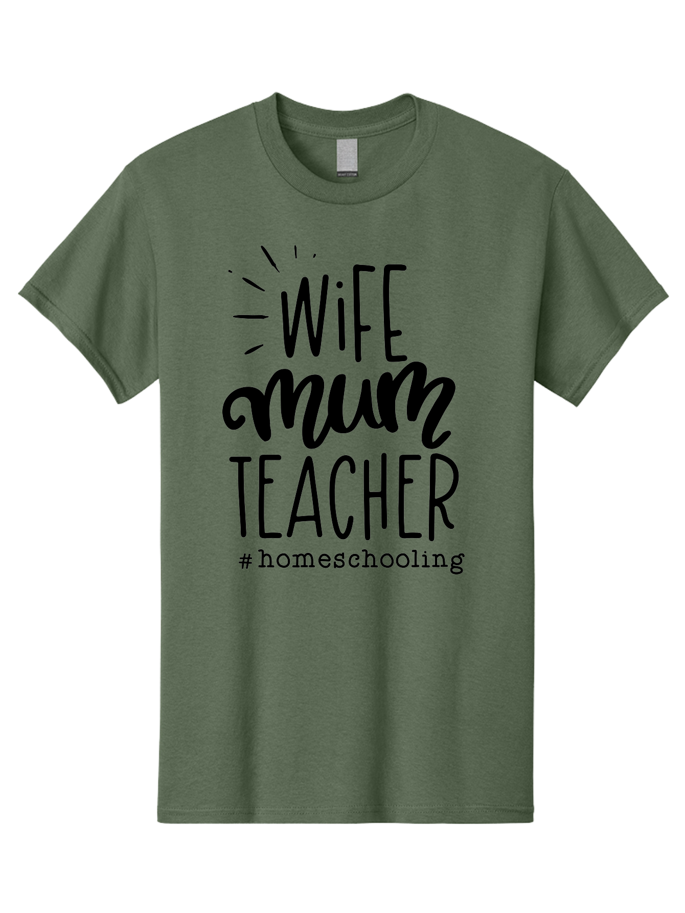Wife-Mum-Teacher Men'S Graphic Tee, 100% Cotton, Comfortable Casual Summer Wear, Machine Washable, Homeschooling Mom, Wife And Teacher, Modern Family, Home Education, Parenting Roles, Inspirational Quote, Homeschooling Lifestyle Aab459 11