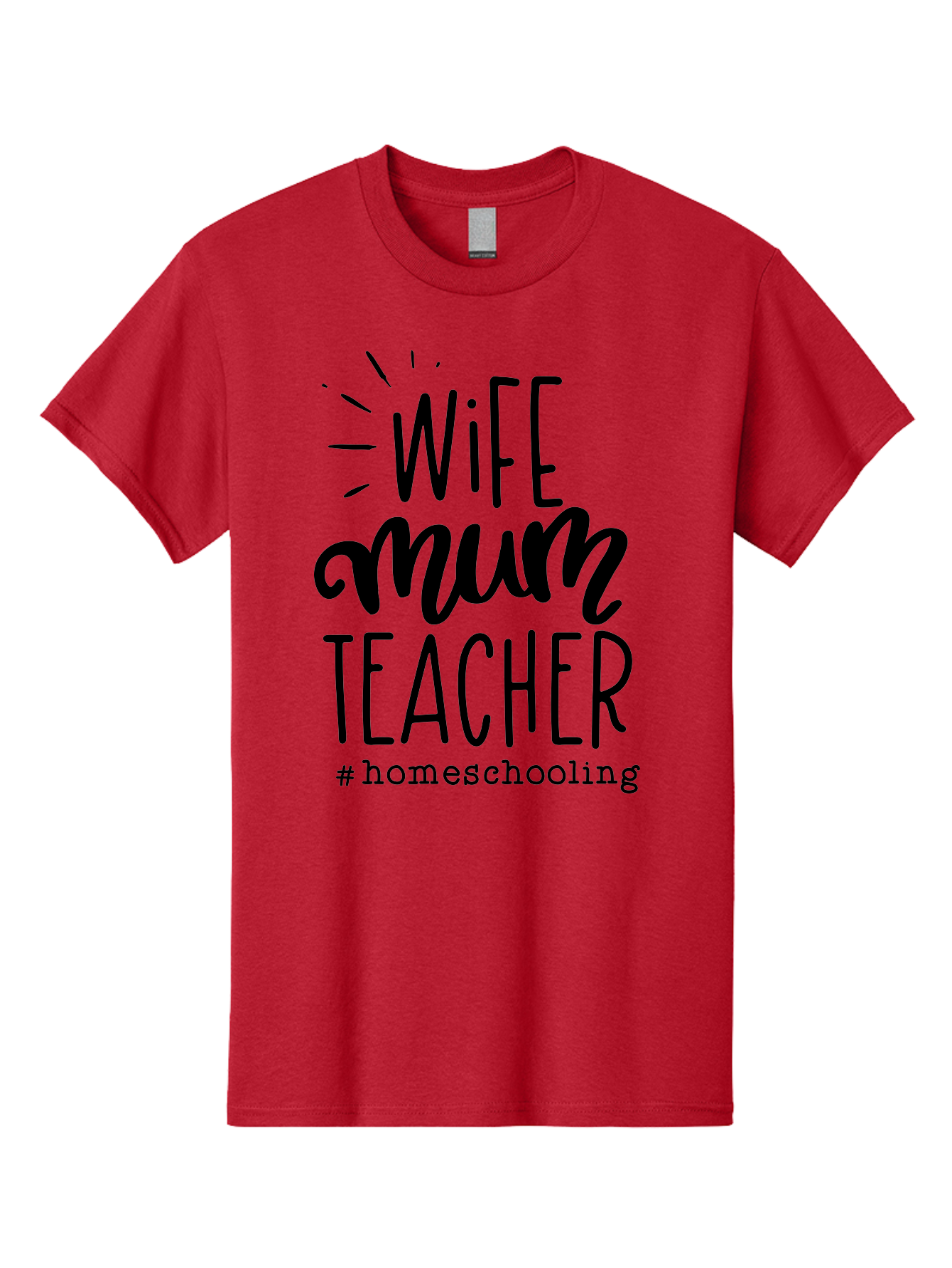 Wife-Mum-Teacher Men'S Graphic Tee, 100% Cotton, Comfortable Casual Summer Wear, Machine Washable, Homeschooling Mom, Wife And Teacher, Modern Family, Home Education, Parenting Roles, Inspirational Quote, Homeschooling Lifestyle Aab459 15