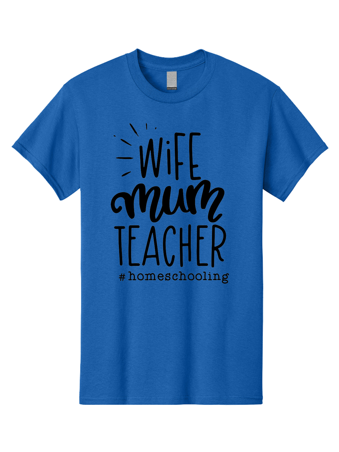Wife-Mum-Teacher Men'S Graphic Tee, 100% Cotton, Comfortable Casual Summer Wear, Machine Washable, Homeschooling Mom, Wife And Teacher, Modern Family, Home Education, Parenting Roles, Inspirational Quote, Homeschooling Lifestyle Aab459 27