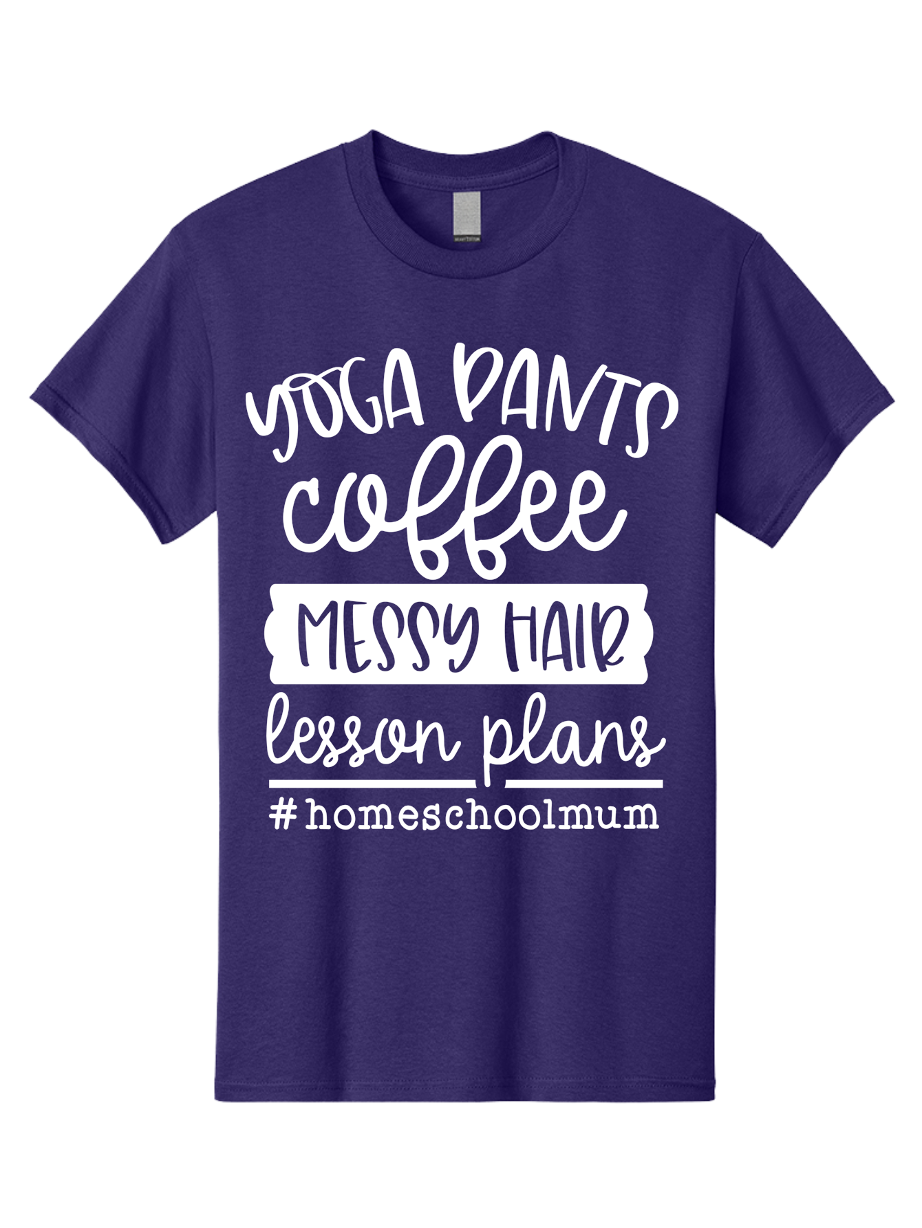 Yoga-Pants-Coffee-Messy-Hair-Lesson-Plans Men'S Graphic Tee, 100% Cotton, Comfortable Casual Summer Wear, Machine Washable, Homeschooling Mom, Yoga Pants, Messy Bun, Coffee Break, Lesson Plans, Mom Life, Homeschooling Lifestyle, Aab460 5