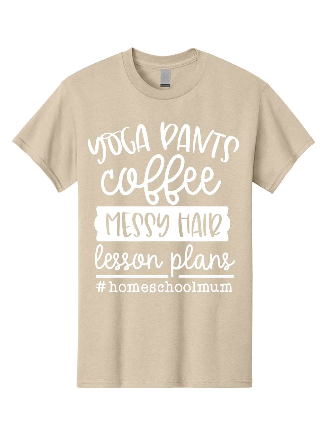 Yoga-Pants-Coffee-Messy-Hair-Lesson-Plans Men'S Graphic Tee, 100% Cotton, Comfortable Casual Summer Wear, Machine Washable, Homeschooling Mom, Yoga Pants, Messy Bun, Coffee Break, Lesson Plans, Mom Life, Homeschooling Lifestyle, Aab460 23