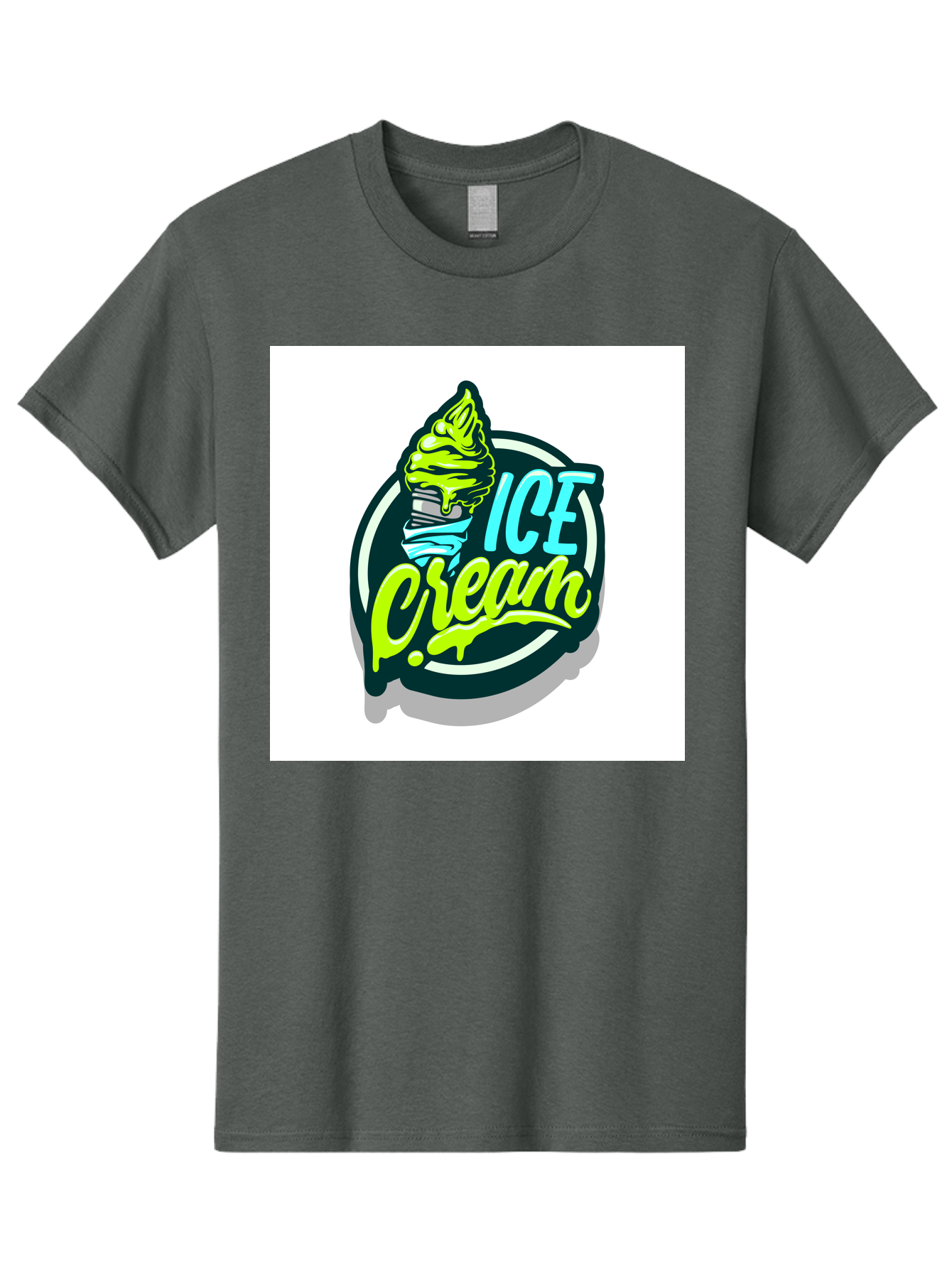 Ice-Cream Men'S Graphic Tee, 100% Cotton, Comfortable Casual Summer Wear, Machine Washable, Ice Cream Cone, Sweet Treats, Dessert Lovers, Frozen Yogurt, Creamy Texture, Colorful Graphics, Playful Design, Sweet Tooth, Indulgent Pleasures, Aab471 7