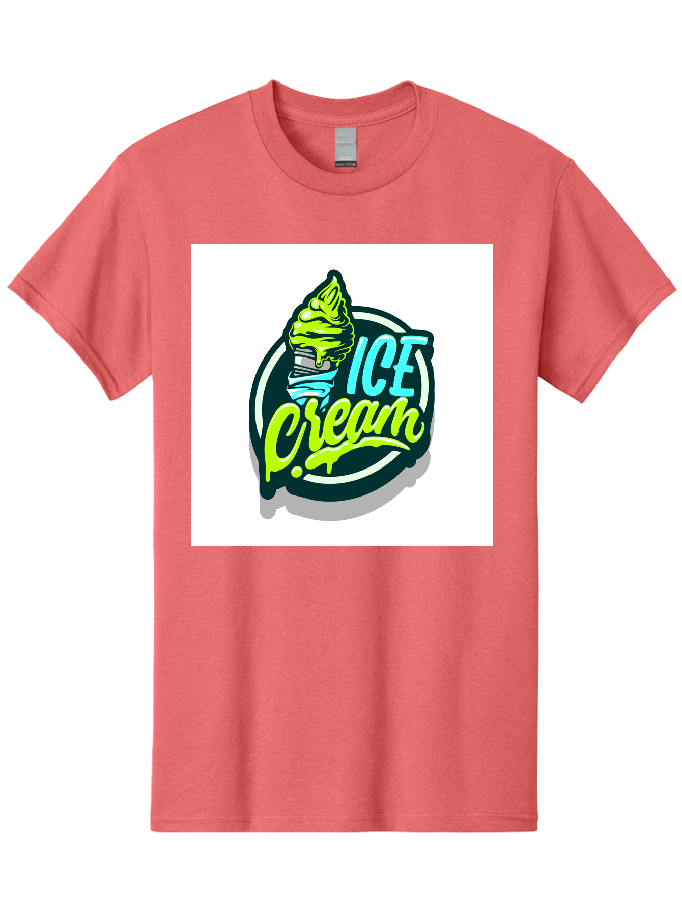Ice-Cream Men'S Graphic Tee, 100% Cotton, Comfortable Casual Summer Wear, Machine Washable, Ice Cream Cone, Sweet Treats, Dessert Lovers, Frozen Yogurt, Creamy Texture, Colorful Graphics, Playful Design, Sweet Tooth, Indulgent Pleasures, Aab471 13