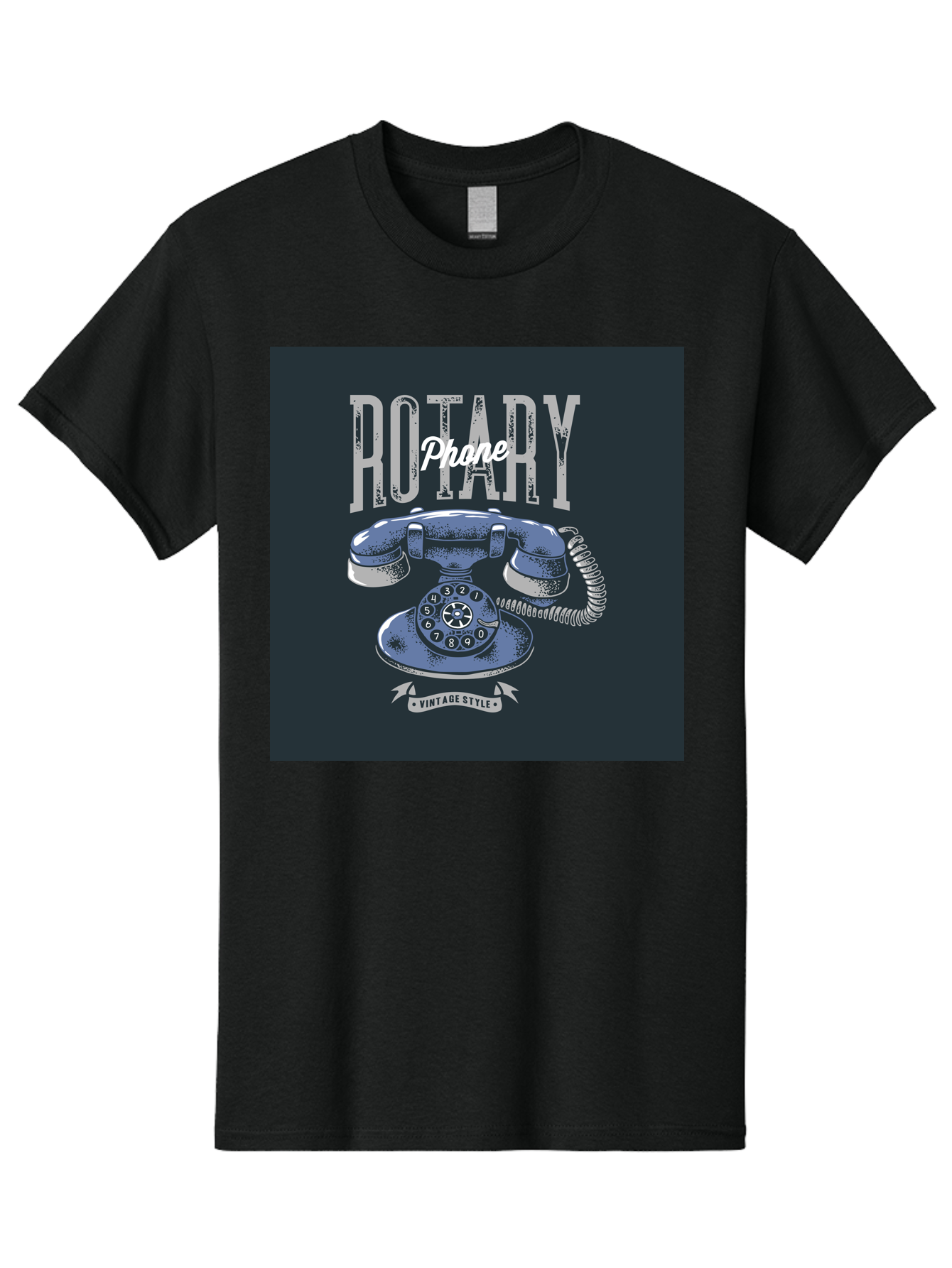 Rotary-Phone Men'S Graphic Tee, 100% Cotton, Comfortable Casual Summer Wear, Machine Washable, Vintage Rotary Phone, Retro Telephone, Classic Communication, Nostalgic Device, Antique Technology, Vintage Style, Retro Design, Old Fashioned Phone Aab477 1
