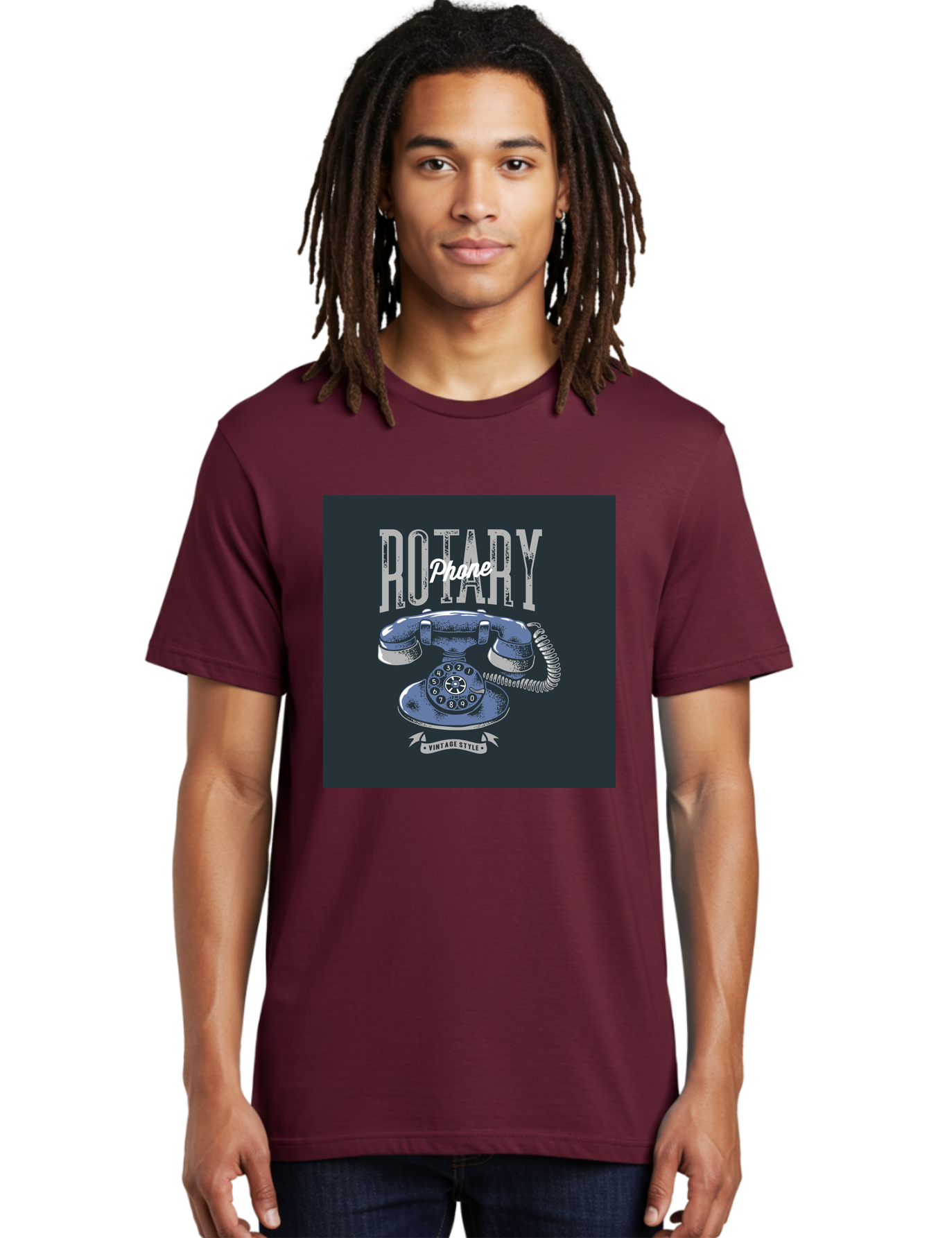 Rotary-Phone Men'S Graphic Tee, 100% Cotton, Comfortable Casual Summer Wear, Machine Washable, Vintage Rotary Phone, Retro Telephone, Classic Communication, Nostalgic Device, Antique Technology, Vintage Style, Retro Design, Old Fashioned Phone Aab477 26