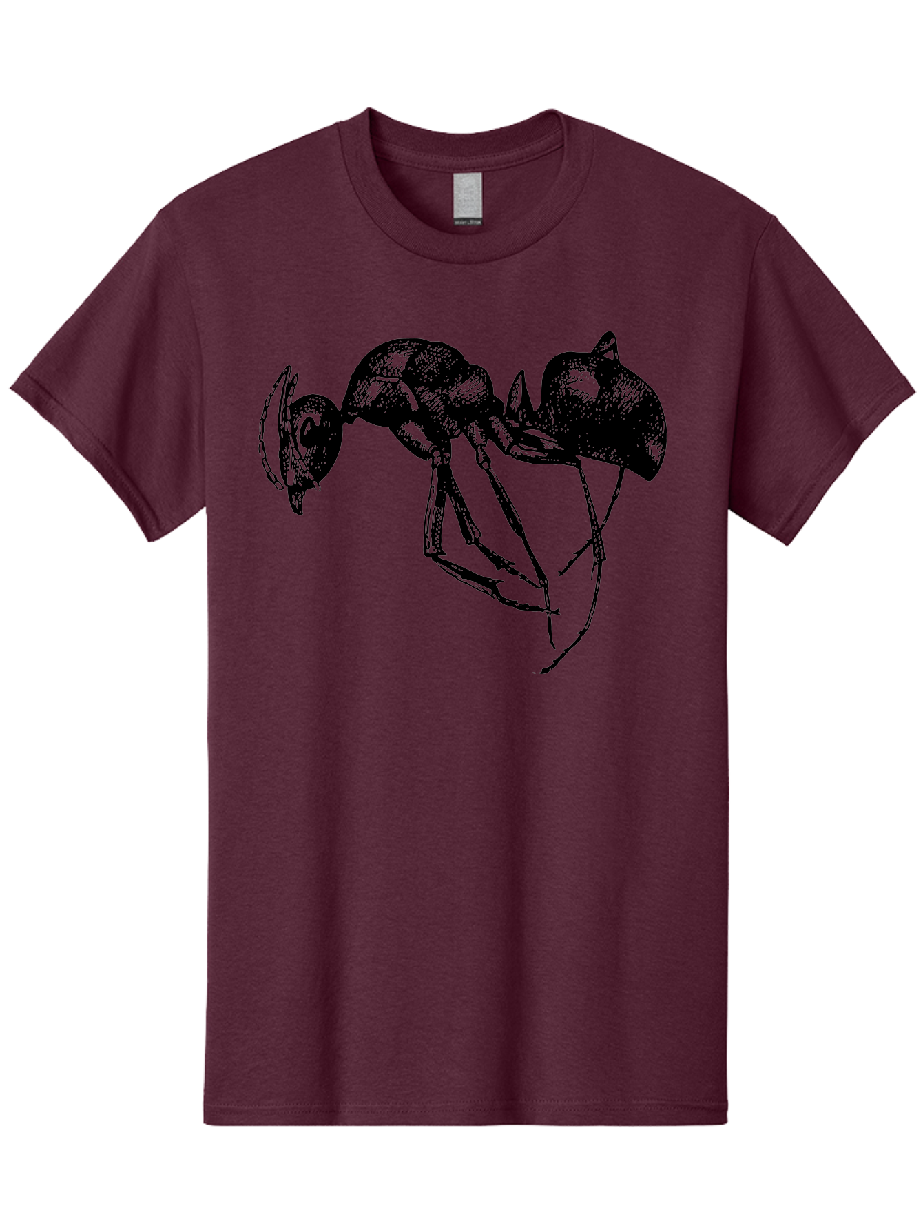 Ant Men'S Graphic Tee, 100% Cotton, Comfortable Casual Summer Wear, Machine Washable, Black Ant, Insect Illustration, Detailed Drawing, Sketch Art, Nature Graphic, Bug Design, Entomology, Wildlife Art Aab496 9