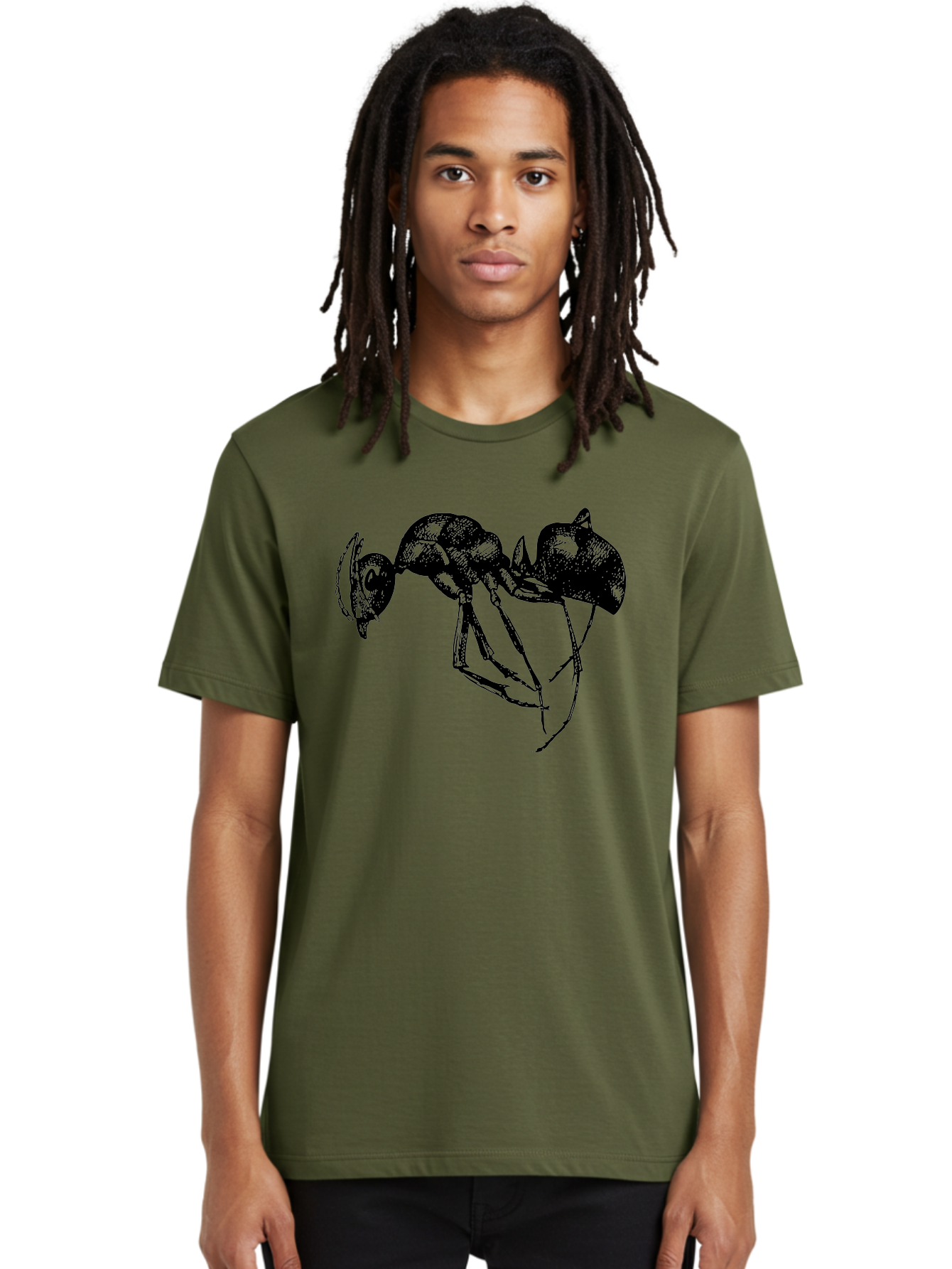 Ant Men'S Graphic Tee, 100% Cotton, Comfortable Casual Summer Wear, Machine Washable, Black Ant, Insect Illustration, Detailed Drawing, Sketch Art, Nature Graphic, Bug Design, Entomology, Wildlife Art Aab496 16