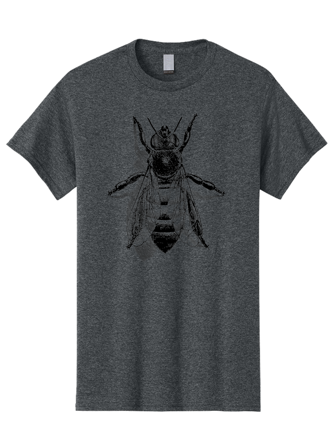 Bee-1 Men'S Graphic Tee, 100% Cotton, Comfortable Casual Summer Wear, Machine Washable, Honey Bee, Insect Anatomy, Detailed Illustration, Black And Green, Bee Species, Entomology Art, Wildlife Graphics, Nature Illustration, Detailed Drawing Aab498 7