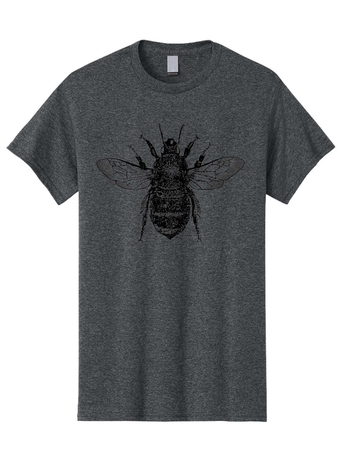Bee-2 Men'S Graphic Tee, 100% Cotton, Comfortable Casual Summer Wear, Machine Washable, Black And Green Bee Illustration, Honey Bee, Insect Art, Detailed Drawing, Entomology, Wildlife Illustration Aab499 7