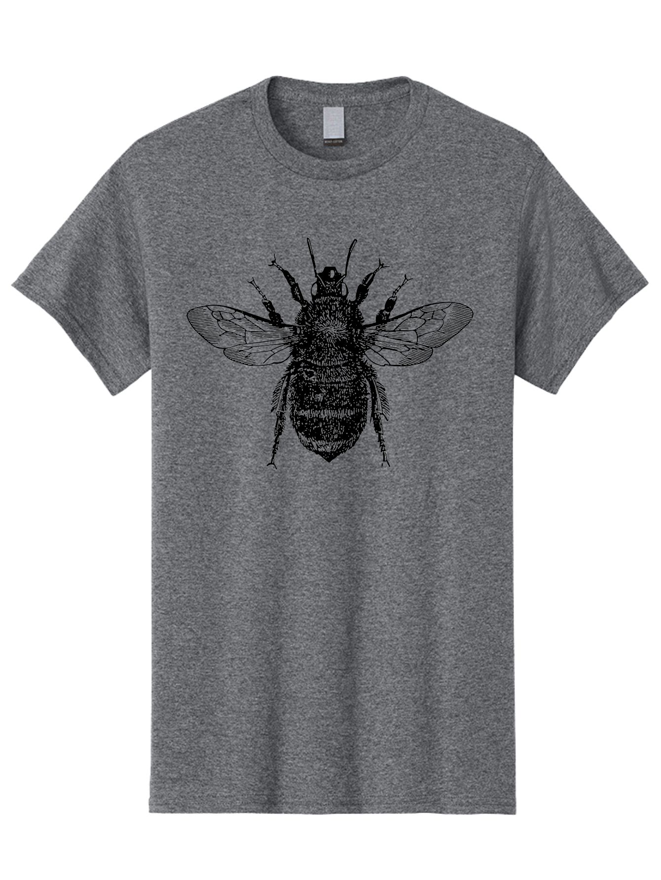 Bee-2 Men'S Graphic Tee, 100% Cotton, Comfortable Casual Summer Wear, Machine Washable, Black And Green Bee Illustration, Honey Bee, Insect Art, Detailed Drawing, Entomology, Wildlife Illustration Aab499 9