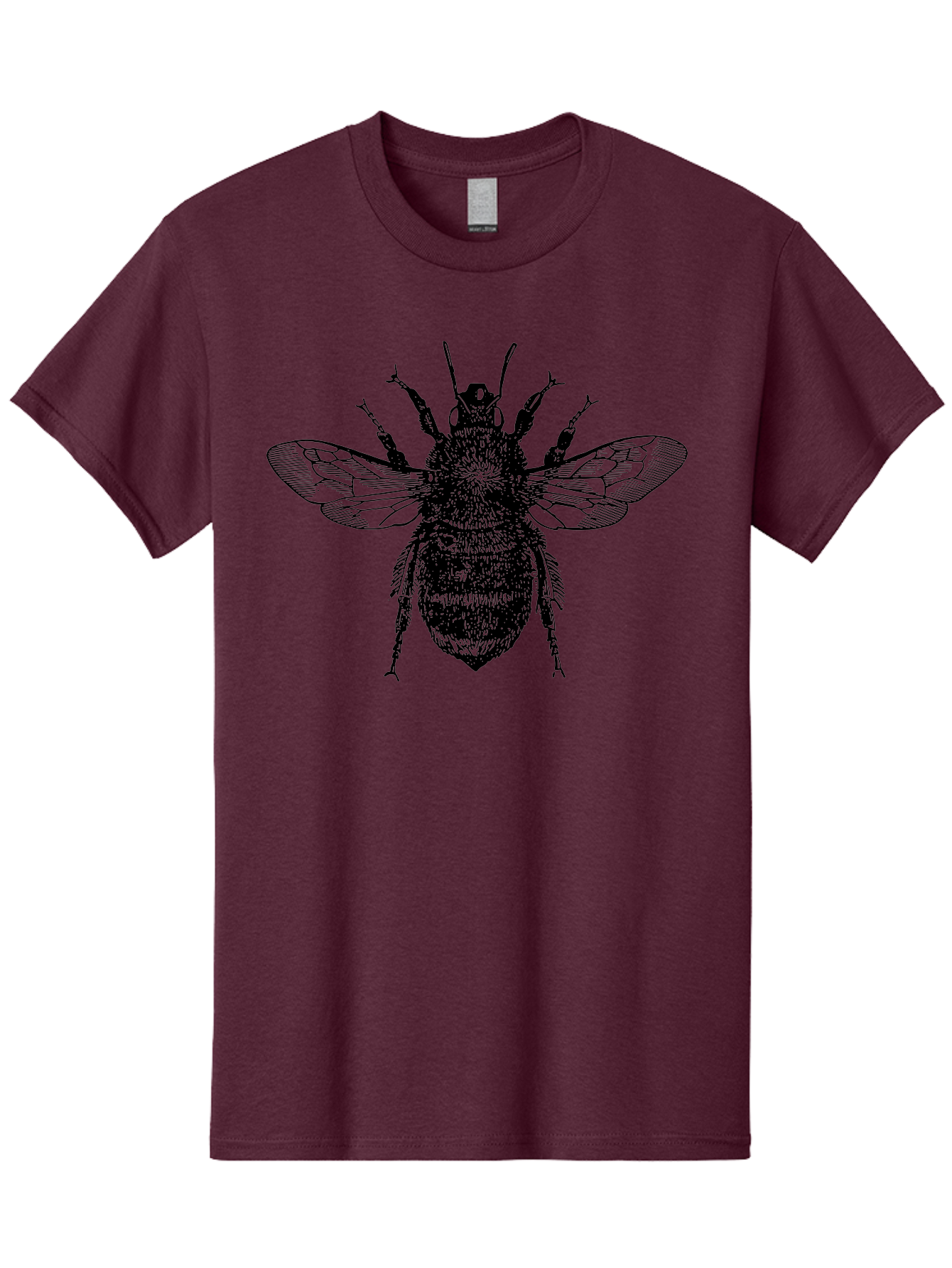 Bee-2 Men'S Graphic Tee, 100% Cotton, Comfortable Casual Summer Wear, Machine Washable, Black And Green Bee Illustration, Honey Bee, Insect Art, Detailed Drawing, Entomology, Wildlife Illustration Aab499 13